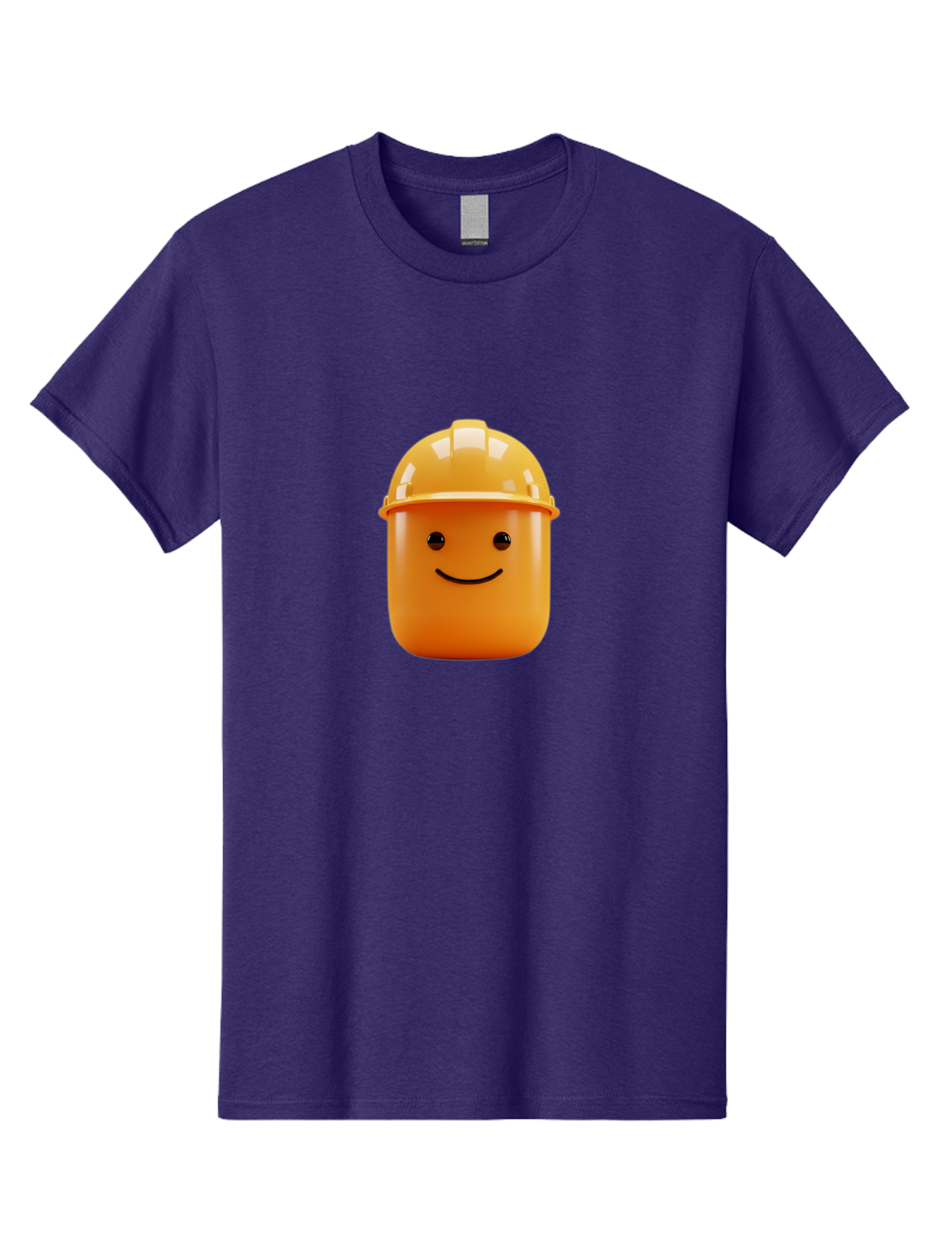 Lego-Minifigure-Head Men'S Graphic Tee, 100% Cotton, Comfortable Casual Summer Wear, Machine Washable, Lego Minifigure Head, Yellow Hard Hat, Smiling Face, Cartoon Character, Construction Theme, Playful Design, Fun Graphic, Lego Character, Bad276