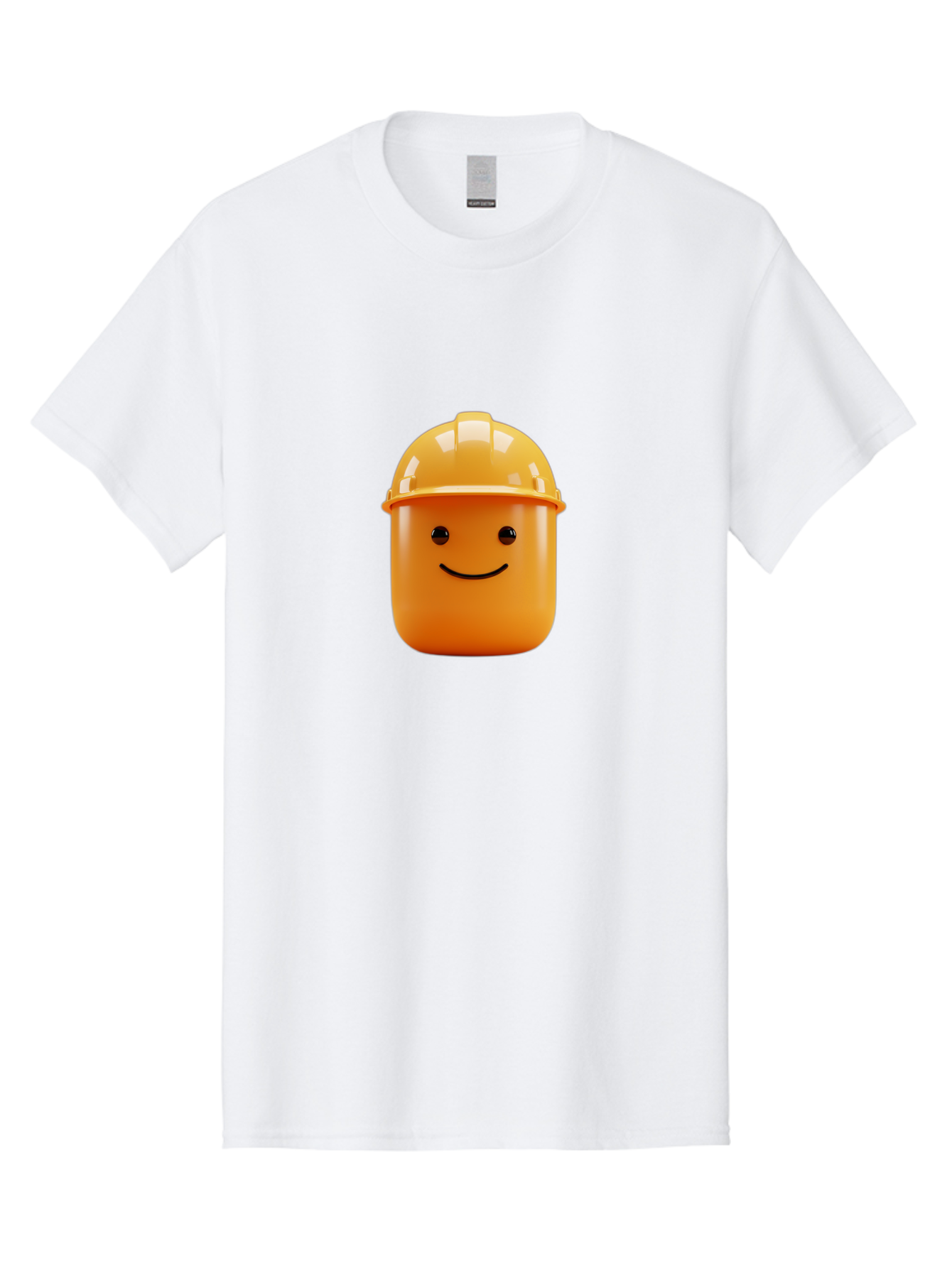 Lego-Minifigure-Head Men'S Graphic Tee, 100% Cotton, Comfortable Casual Summer Wear, Machine Washable, Lego Minifigure Head, Yellow Hard Hat, Smiling Face, Cartoon Character, Construction Theme, Playful Design, Fun Graphic, Lego Character, Bad276