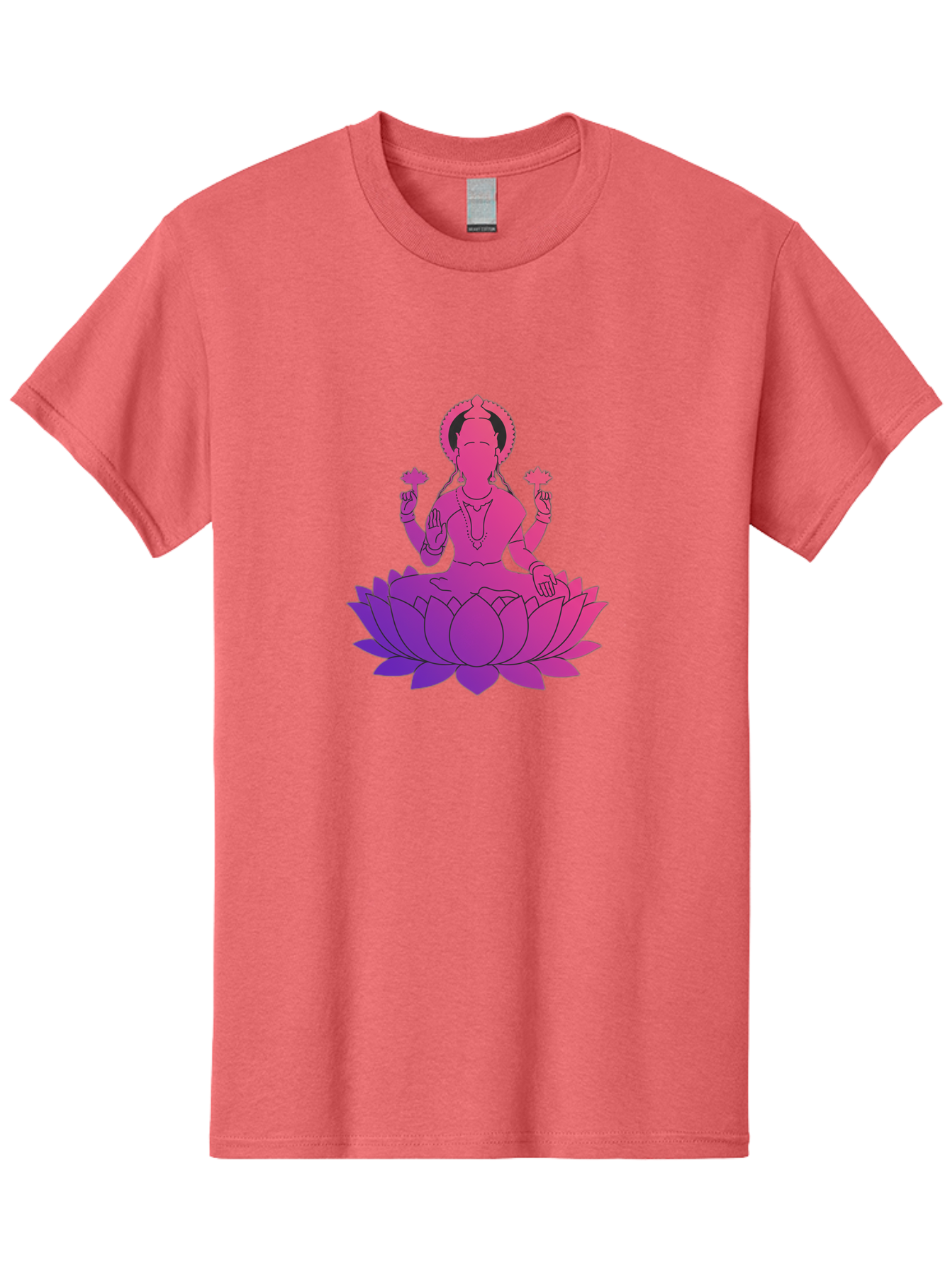 Lotus-Goddess Men'S Graphic Tee, 100% Cotton, Comfortable Casual Summer Wear, Machine Washable, Lotus Flower, Goddess, Meditation, Spirituality, Peace, Serenity, Yoga, Zen, Mindfulness, Sacred Geometry, Lotus Position, Spiritual Awakening Bad282