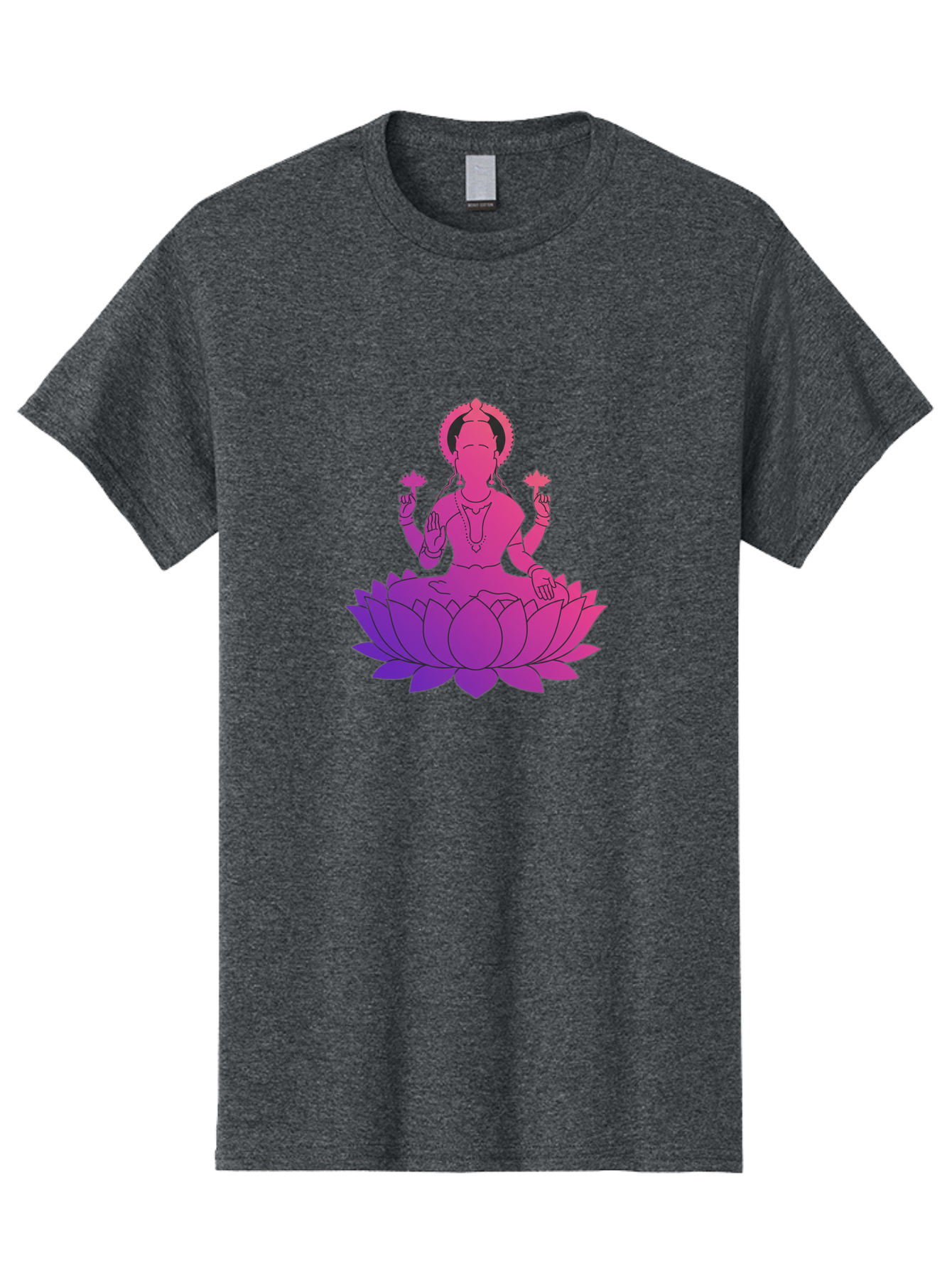 Lotus-Goddess Men'S Graphic Tee, 100% Cotton, Comfortable Casual Summer Wear, Machine Washable, Lotus Flower, Goddess, Meditation, Spirituality, Peace, Serenity, Yoga, Zen, Mindfulness, Sacred Geometry, Lotus Position, Spiritual Awakening Bad282