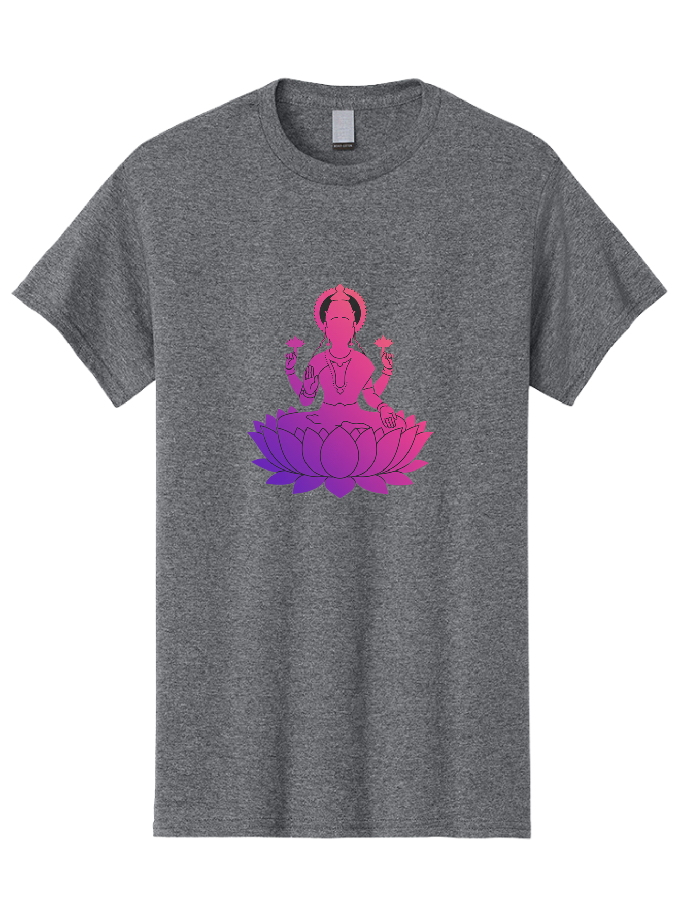 Lotus-Goddess Men'S Graphic Tee, 100% Cotton, Comfortable Casual Summer Wear, Machine Washable, Lotus Flower, Goddess, Meditation, Spirituality, Peace, Serenity, Yoga, Zen, Mindfulness, Sacred Geometry, Lotus Position, Spiritual Awakening Bad282