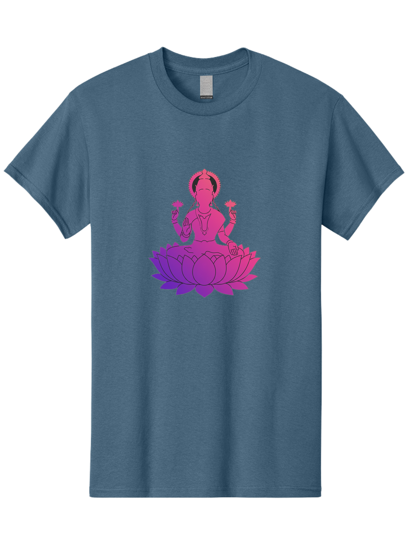 Lotus-Goddess Men'S Graphic Tee, 100% Cotton, Comfortable Casual Summer Wear, Machine Washable, Lotus Flower, Goddess, Meditation, Spirituality, Peace, Serenity, Yoga, Zen, Mindfulness, Sacred Geometry, Lotus Position, Spiritual Awakening Bad282