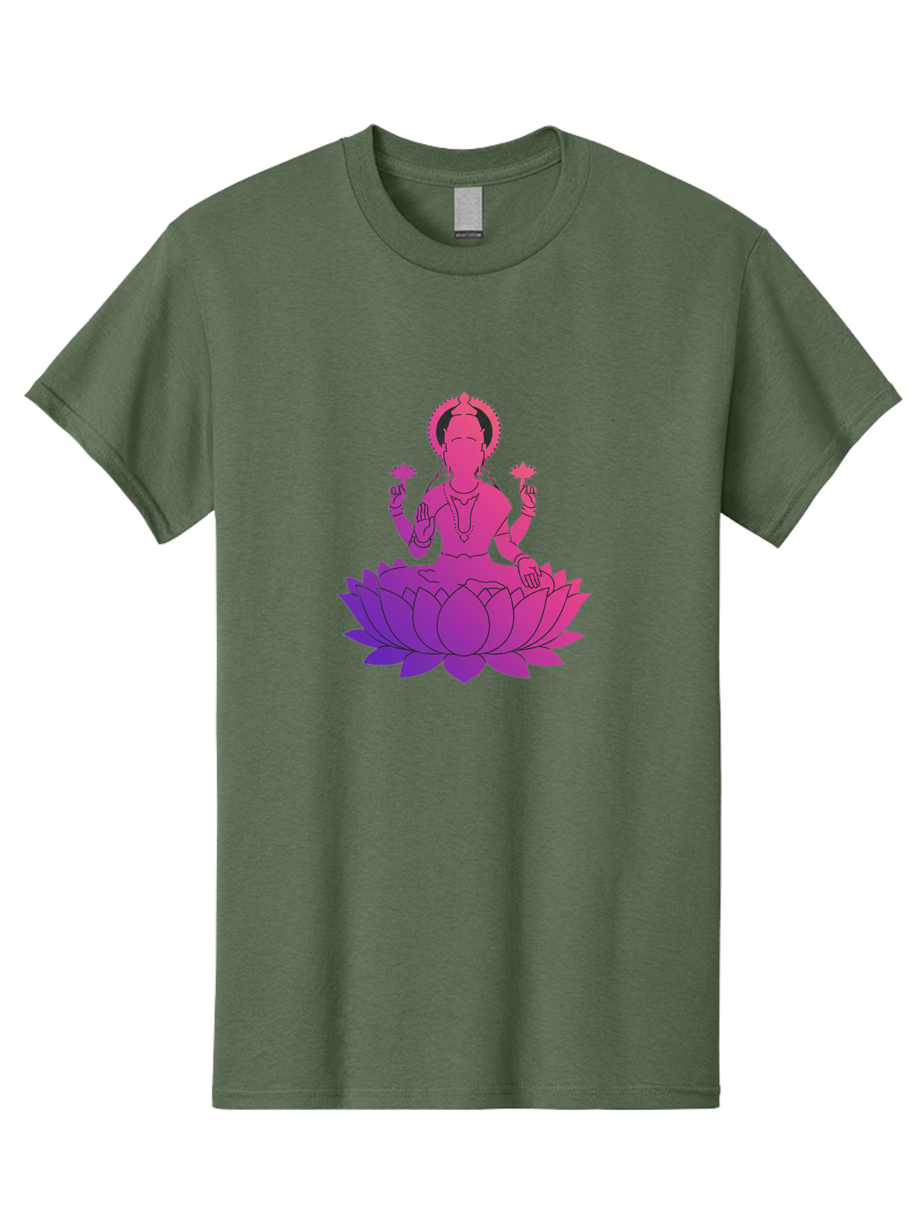 Lotus-Goddess Men'S Graphic Tee, 100% Cotton, Comfortable Casual Summer Wear, Machine Washable, Lotus Flower, Goddess, Meditation, Spirituality, Peace, Serenity, Yoga, Zen, Mindfulness, Sacred Geometry, Lotus Position, Spiritual Awakening Bad282