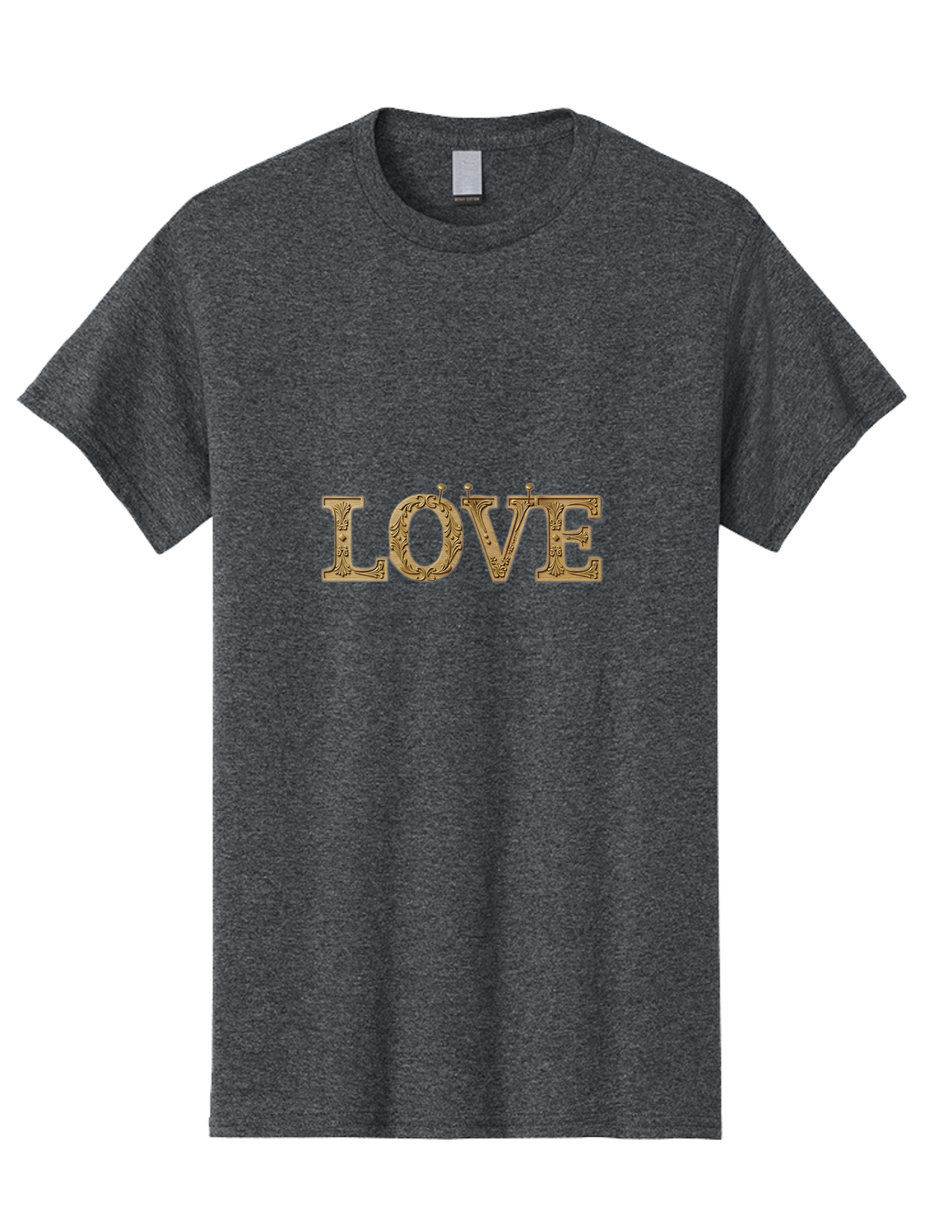 Love Men'S Graphic Tee, 100% Cotton, Comfortable Casual Summer Wear, Machine Washable, Typographic Love, Wooden Letters, Floral Patterns, Decorative Font, Vintage Love, Ornate Design, Romantic Typography, Love Lettering, Decorative Text Bad283