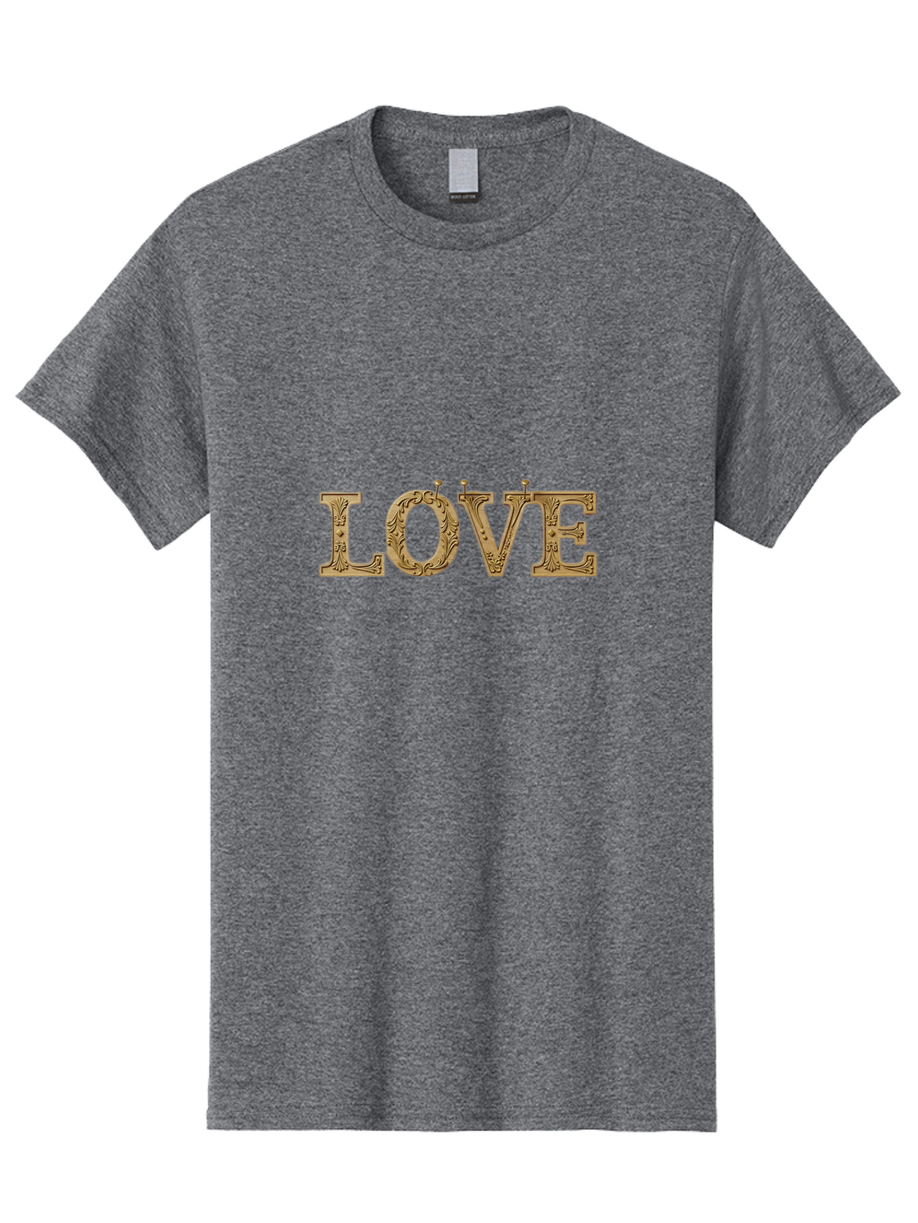 Love Men'S Graphic Tee, 100% Cotton, Comfortable Casual Summer Wear, Machine Washable, Typographic Love, Wooden Letters, Floral Patterns, Decorative Font, Vintage Love, Ornate Design, Romantic Typography, Love Lettering, Decorative Text Bad283