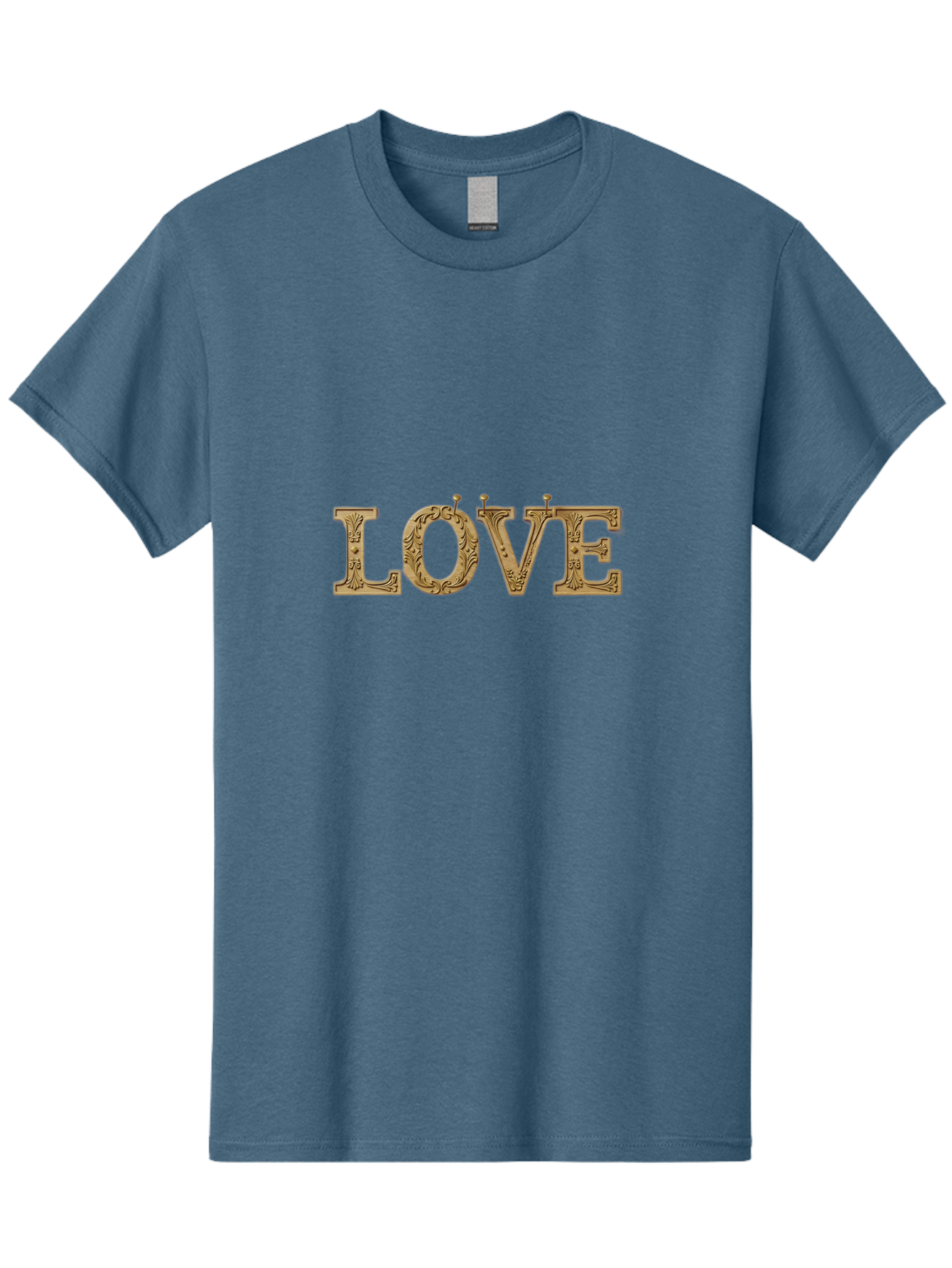 Love Men'S Graphic Tee, 100% Cotton, Comfortable Casual Summer Wear, Machine Washable, Typographic Love, Wooden Letters, Floral Patterns, Decorative Font, Vintage Love, Ornate Design, Romantic Typography, Love Lettering, Decorative Text Bad283