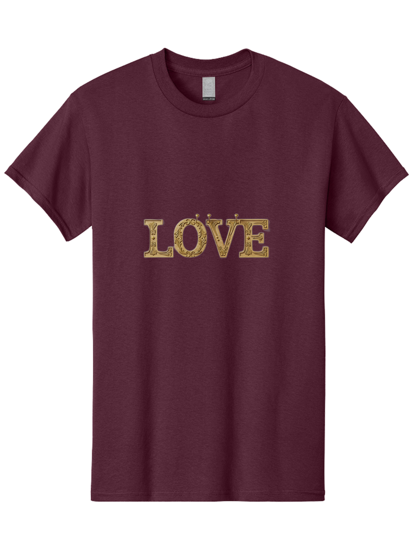 Love Men'S Graphic Tee, 100% Cotton, Comfortable Casual Summer Wear, Machine Washable, Typographic Love, Wooden Letters, Floral Patterns, Decorative Font, Vintage Love, Ornate Design, Romantic Typography, Love Lettering, Decorative Text Bad283