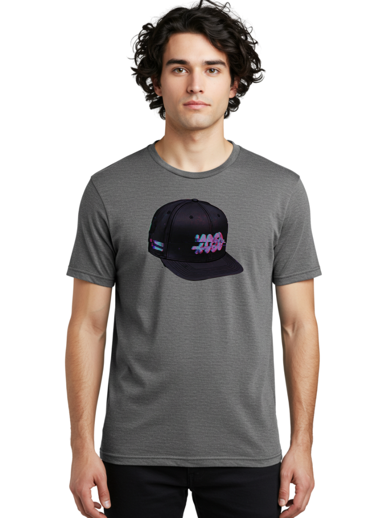 Mad-Club Men'S Graphic Tee, 100% Cotton, Comfortable Casual Summer Wear, Machine Washable, Nasa Baseball Cap, Black Hat, Space Agency Logo, Pastel Colors, Futuristic Design, Streetwear Fashion, Casual Style, Trendy Accessory Bad288