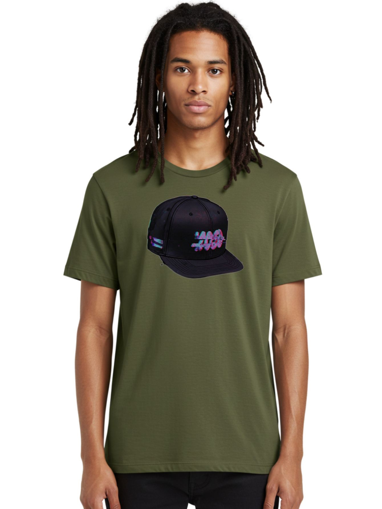 Mad-Club Men'S Graphic Tee, 100% Cotton, Comfortable Casual Summer Wear, Machine Washable, Nasa Baseball Cap, Black Hat, Space Agency Logo, Pastel Colors, Futuristic Design, Streetwear Fashion, Casual Style, Trendy Accessory Bad288
