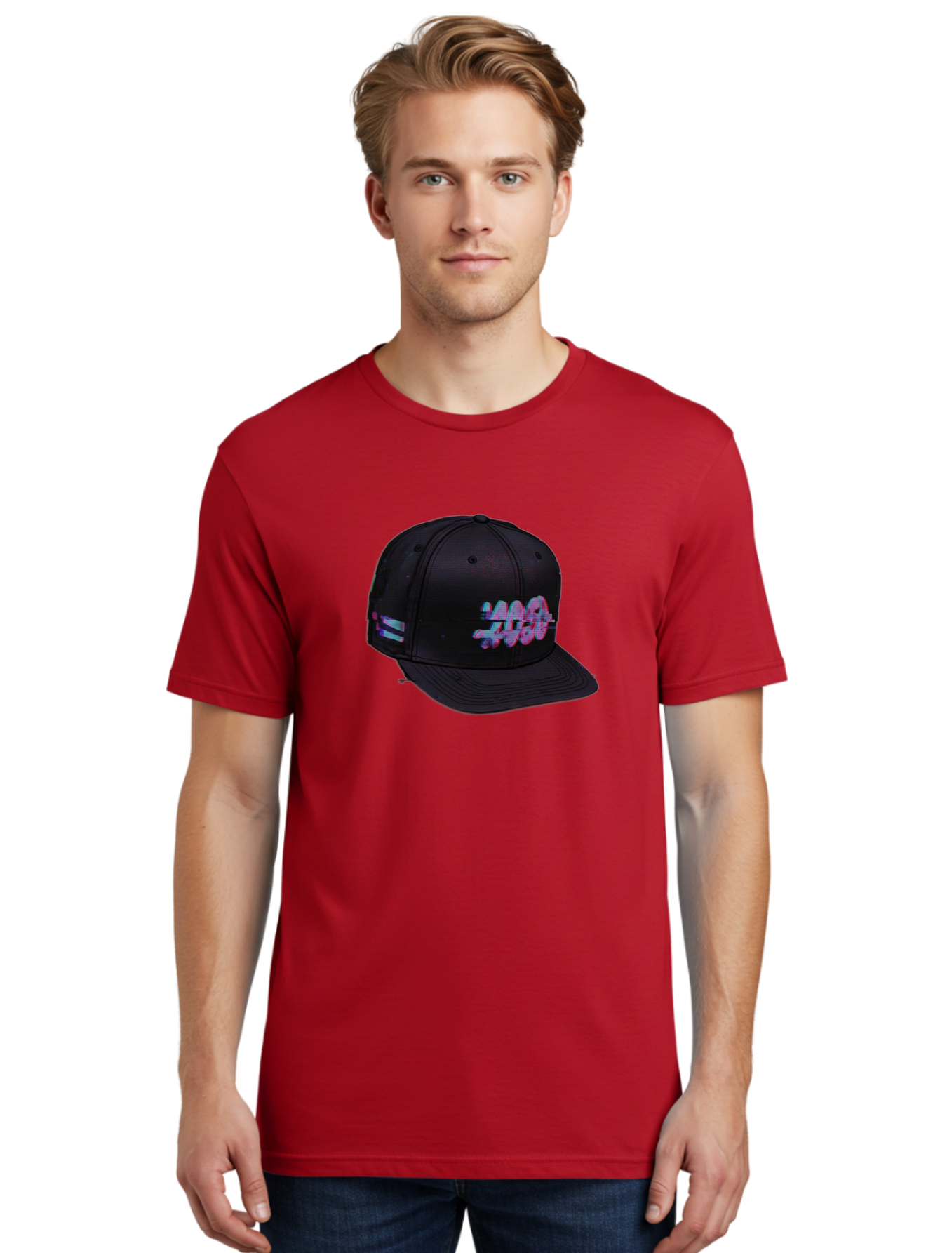 Mad-Club Men'S Graphic Tee, 100% Cotton, Comfortable Casual Summer Wear, Machine Washable, Nasa Baseball Cap, Black Hat, Space Agency Logo, Pastel Colors, Futuristic Design, Streetwear Fashion, Casual Style, Trendy Accessory Bad288