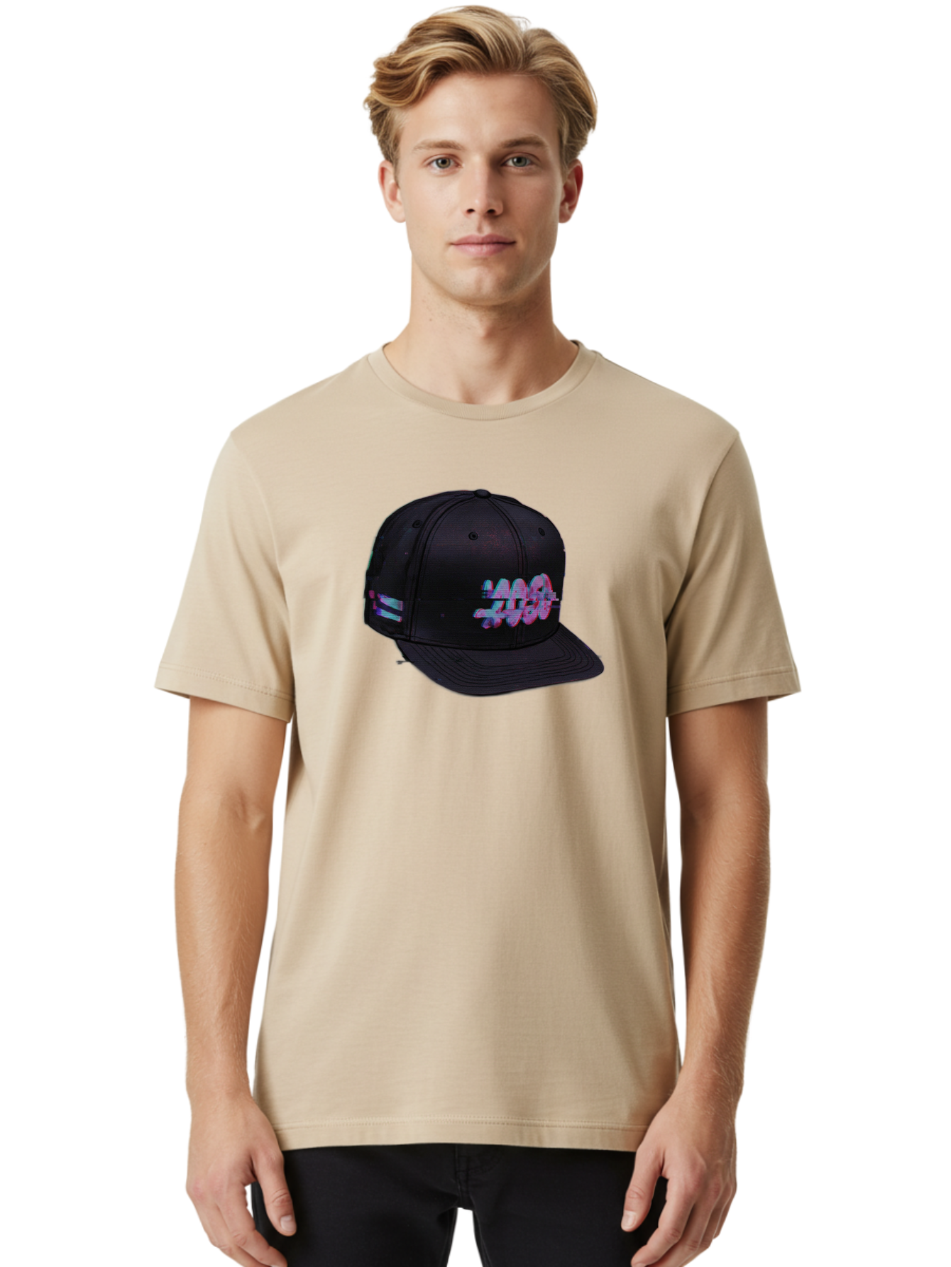 Mad-Club Men'S Graphic Tee, 100% Cotton, Comfortable Casual Summer Wear, Machine Washable, Nasa Baseball Cap, Black Hat, Space Agency Logo, Pastel Colors, Futuristic Design, Streetwear Fashion, Casual Style, Trendy Accessory Bad288