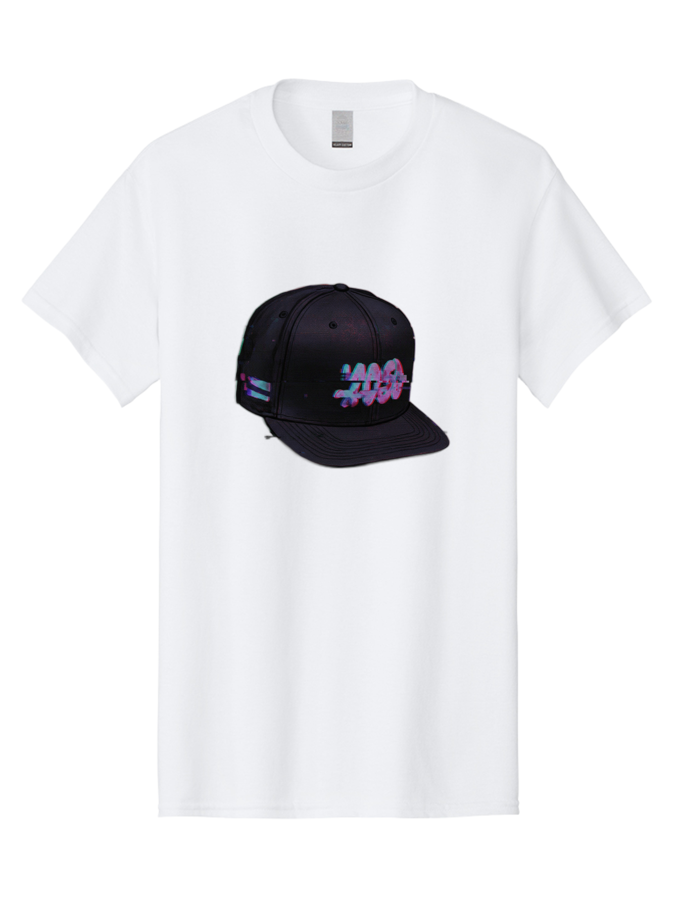 Mad-Club Men'S Graphic Tee, 100% Cotton, Comfortable Casual Summer Wear, Machine Washable, Nasa Baseball Cap, Black Hat, Space Agency Logo, Pastel Colors, Futuristic Design, Streetwear Fashion, Casual Style, Trendy Accessory Bad288