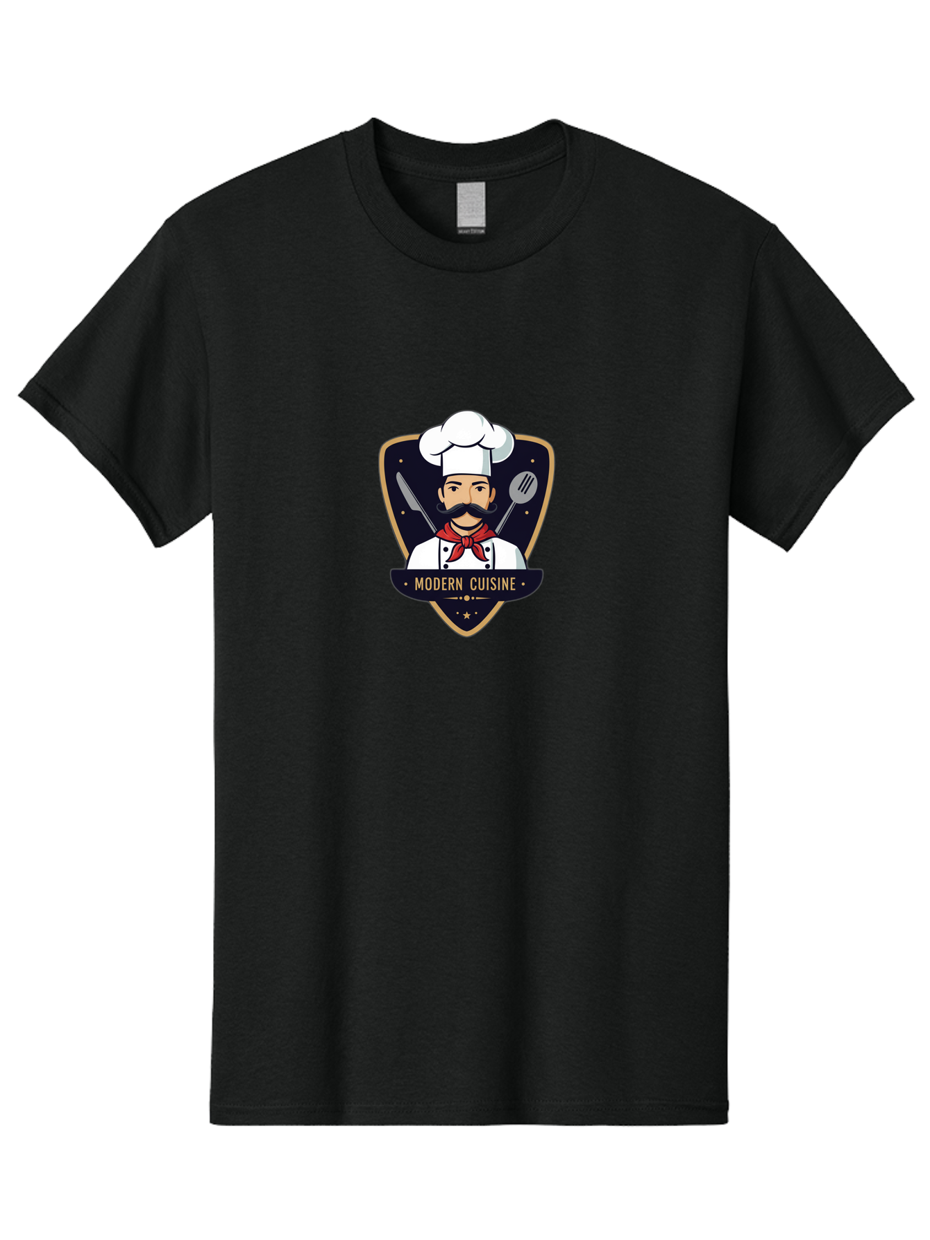 Modern-Cuisine Men'S Graphic Tee, 100% Cotton, Comfortable Casual Summer Wear, Machine Washable, Chef Logo, Modern Cuisine, Chef Hat, Red Neckerchief, Kitchen Knife, Cooking Spoon, Culinary Art, Chef Badge, Chef Emblem, Gourmet Cooking Bad331