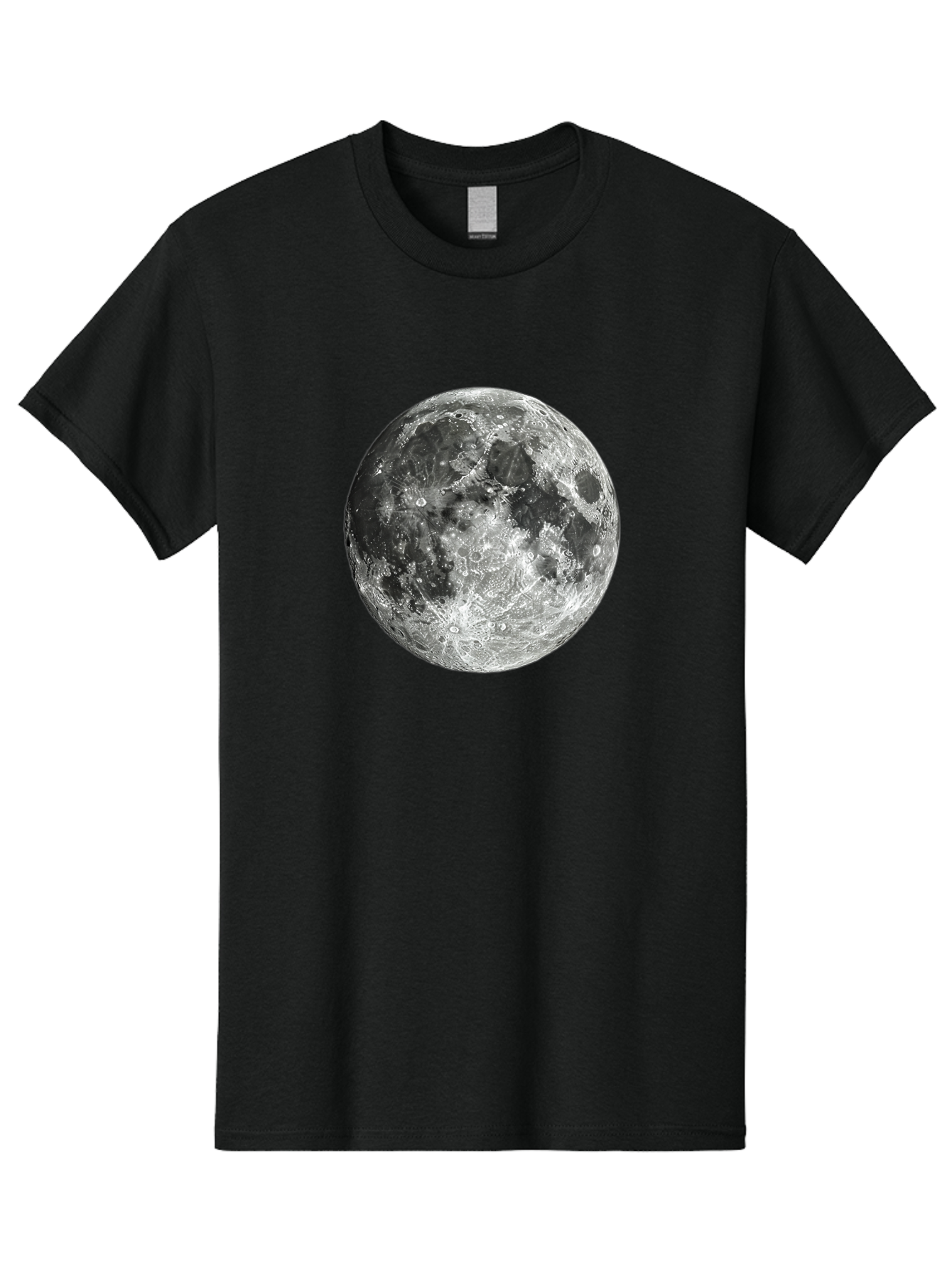 Moon-1 Men'S Graphic Tee, 100% Cotton, Comfortable Casual Summer Wear, Machine Washable, Lunar Surface, Cratered Terrain, Moon'S Topography, Astronomical Body, Night Sky, Space Exploration, Celestial Object, Moonlit Landscape Bad334