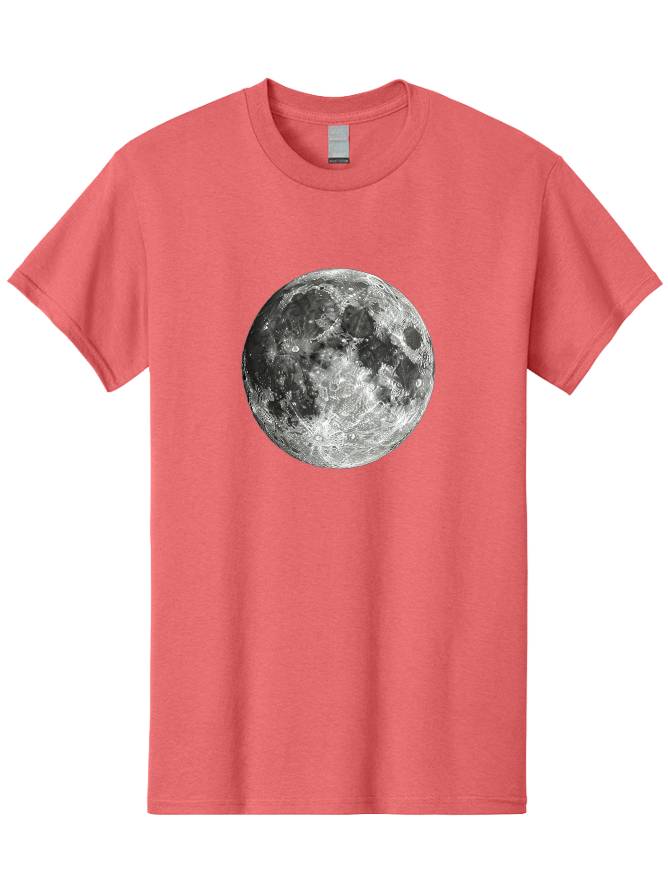 Moon-1 Men'S Graphic Tee, 100% Cotton, Comfortable Casual Summer Wear, Machine Washable, Lunar Surface, Cratered Terrain, Moon'S Topography, Astronomical Body, Night Sky, Space Exploration, Celestial Object, Moonlit Landscape Bad334