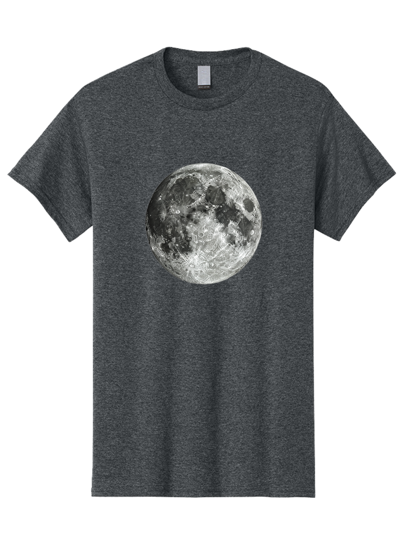Moon-1 Men'S Graphic Tee, 100% Cotton, Comfortable Casual Summer Wear, Machine Washable, Lunar Surface, Cratered Terrain, Moon'S Topography, Astronomical Body, Night Sky, Space Exploration, Celestial Object, Moonlit Landscape Bad334