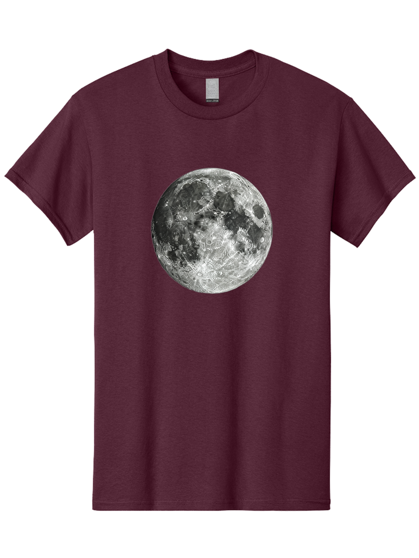 Moon-1 Men'S Graphic Tee, 100% Cotton, Comfortable Casual Summer Wear, Machine Washable, Lunar Surface, Cratered Terrain, Moon'S Topography, Astronomical Body, Night Sky, Space Exploration, Celestial Object, Moonlit Landscape Bad334