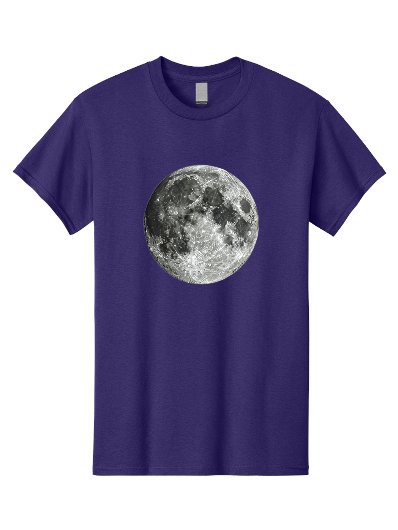 Moon-1 Men'S Graphic Tee, 100% Cotton, Comfortable Casual Summer Wear, Machine Washable, Lunar Surface, Cratered Terrain, Moon'S Topography, Astronomical Body, Night Sky, Space Exploration, Celestial Object, Moonlit Landscape Bad334