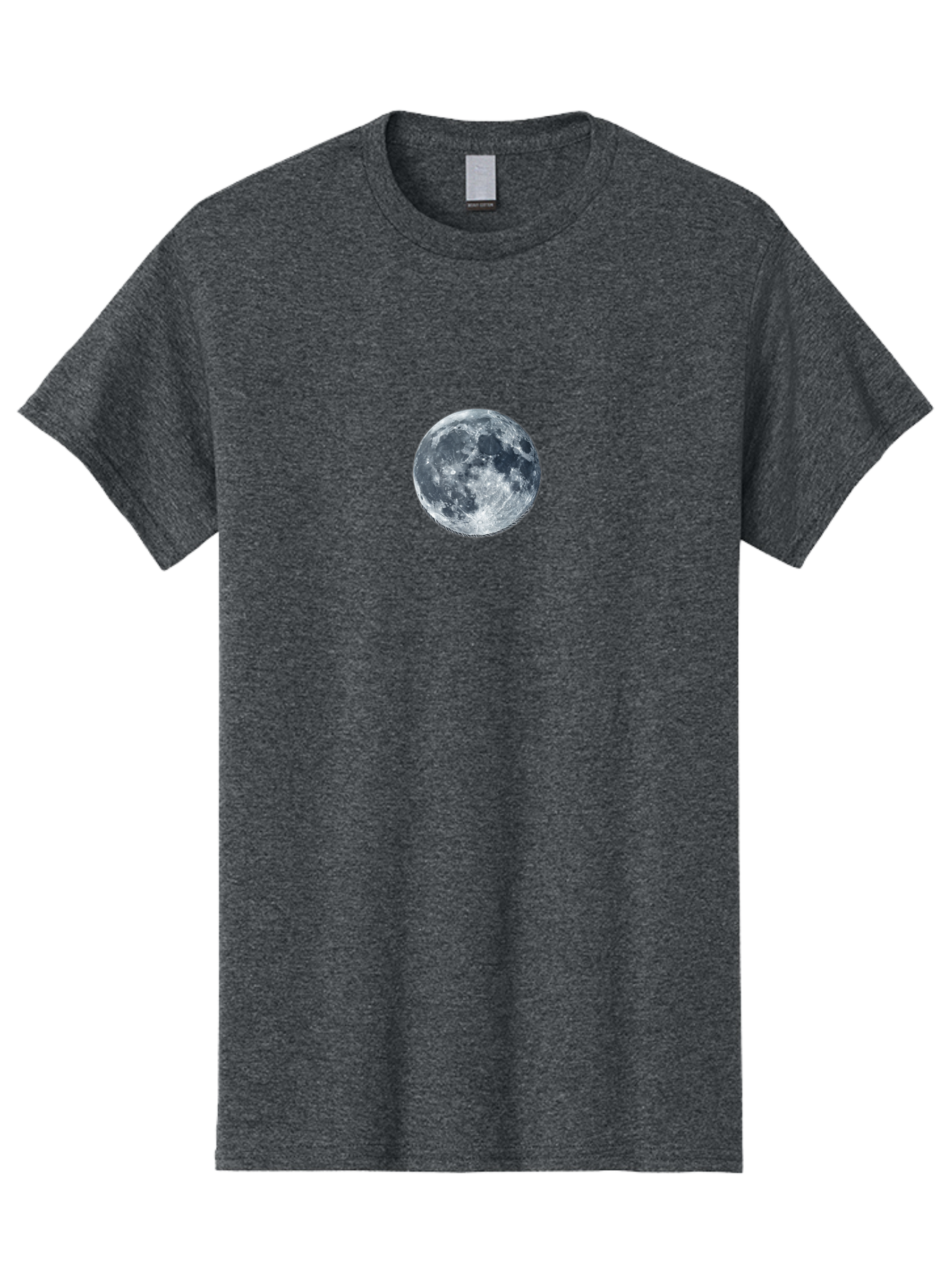 Moon Men'S Graphic Tee, 100% Cotton, Comfortable Casual Summer Wear, Machine Washable, Full Moon, Lunar Surface, Craters, Space, Astronomy, Night Sky, Celestial Body, Moonlight, Lunar Phases Bad337