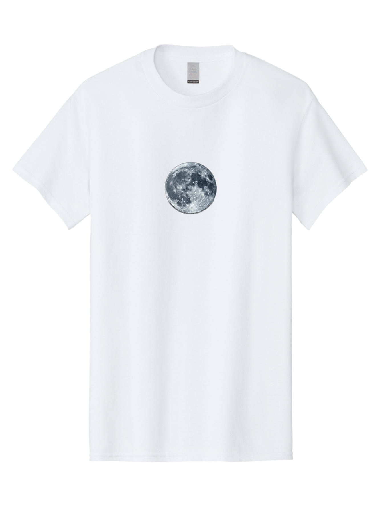 Moon Men'S Graphic Tee, 100% Cotton, Comfortable Casual Summer Wear, Machine Washable, Full Moon, Lunar Surface, Craters, Space, Astronomy, Night Sky, Celestial Body, Moonlight, Lunar Phases Bad337