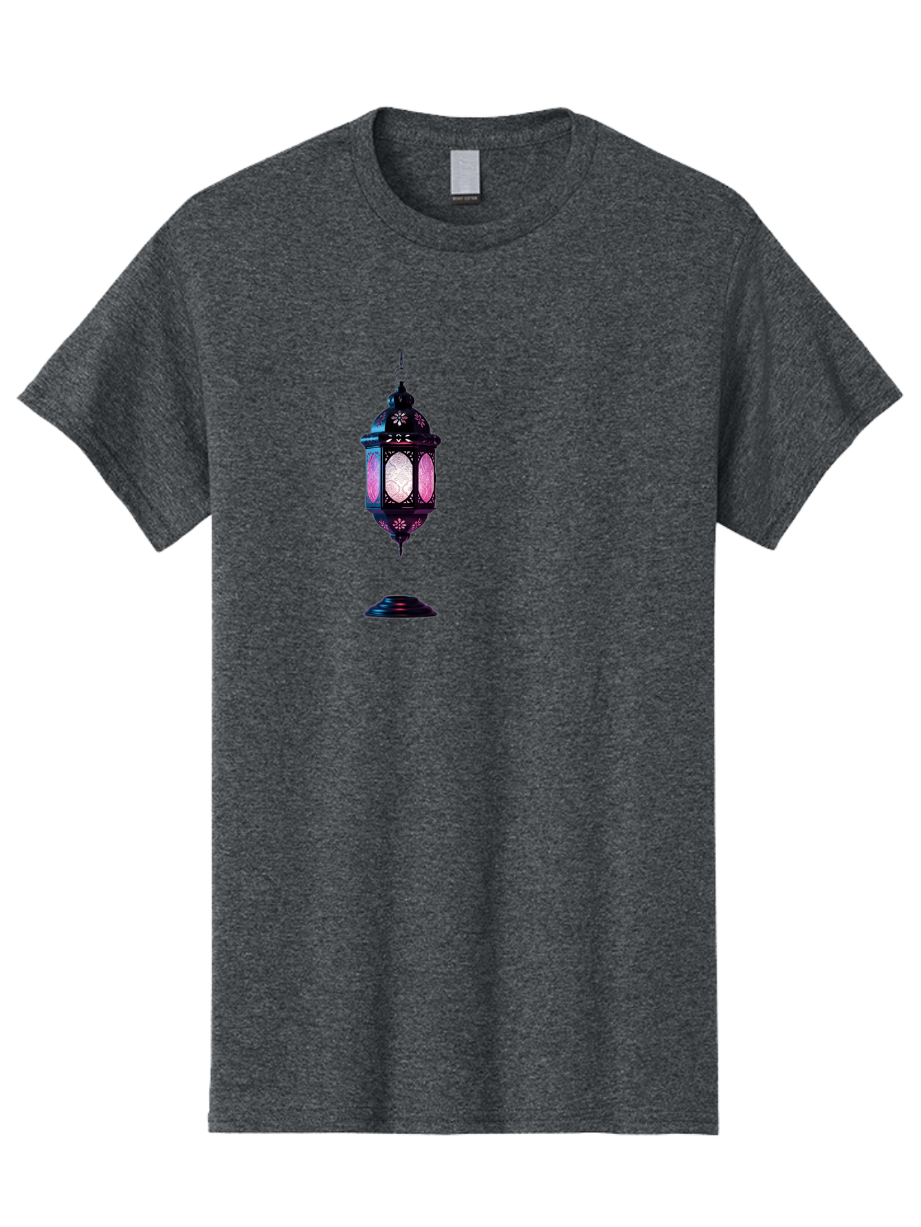 Moroccan-Lantern Men'S Graphic Tee, 100% Cotton, Comfortable Casual Summer Wear, Machine Washable, Islamic Lantern, Hanging Lamp, Intricate Design, Decorative Lighting, Cultural Symbol, Ramadan Decoration, Eid Celebration, Traditional Ornament Bad338