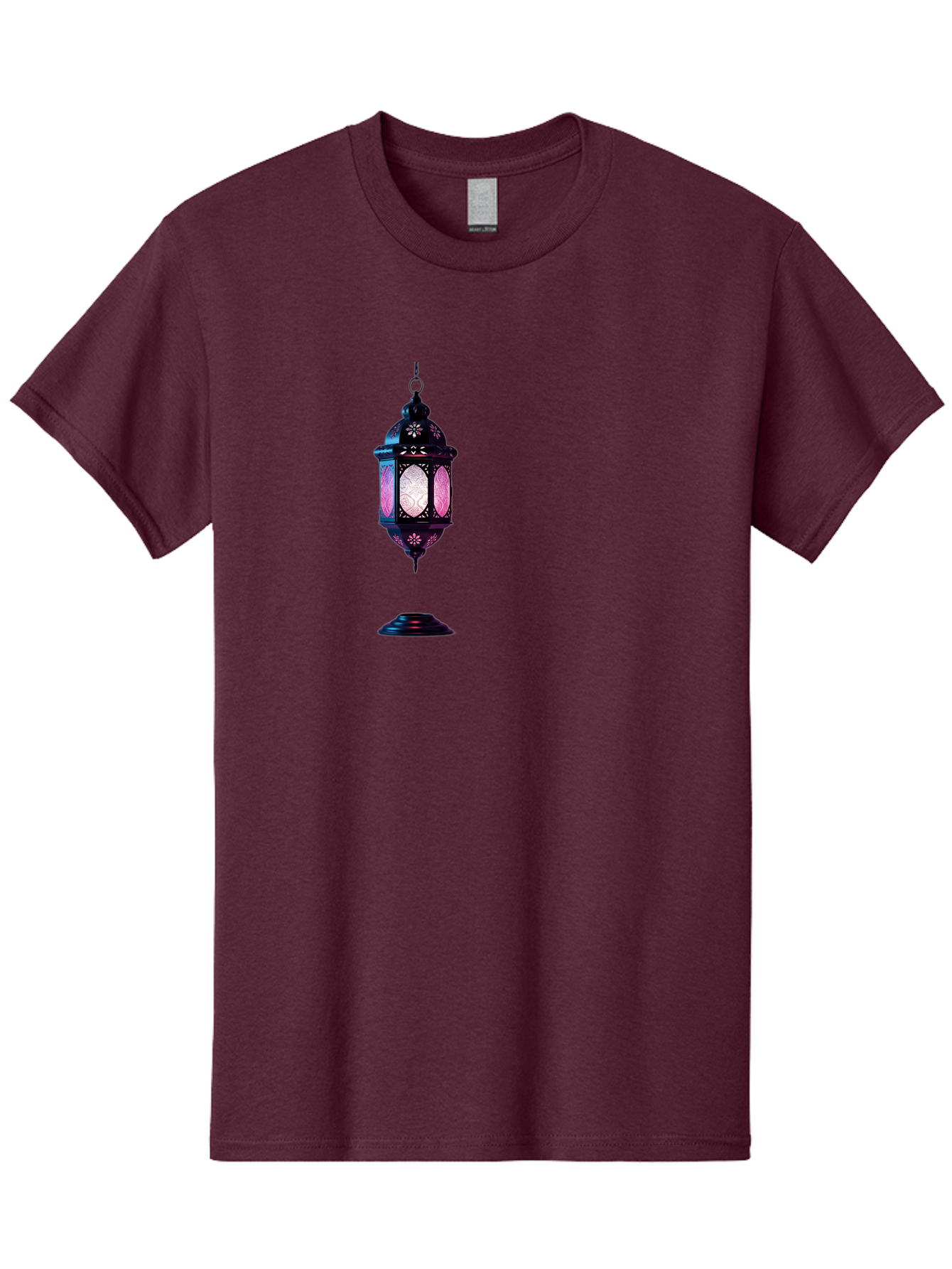 Moroccan-Lantern Men'S Graphic Tee, 100% Cotton, Comfortable Casual Summer Wear, Machine Washable, Islamic Lantern, Hanging Lamp, Intricate Design, Decorative Lighting, Cultural Symbol, Ramadan Decoration, Eid Celebration, Traditional Ornament Bad338