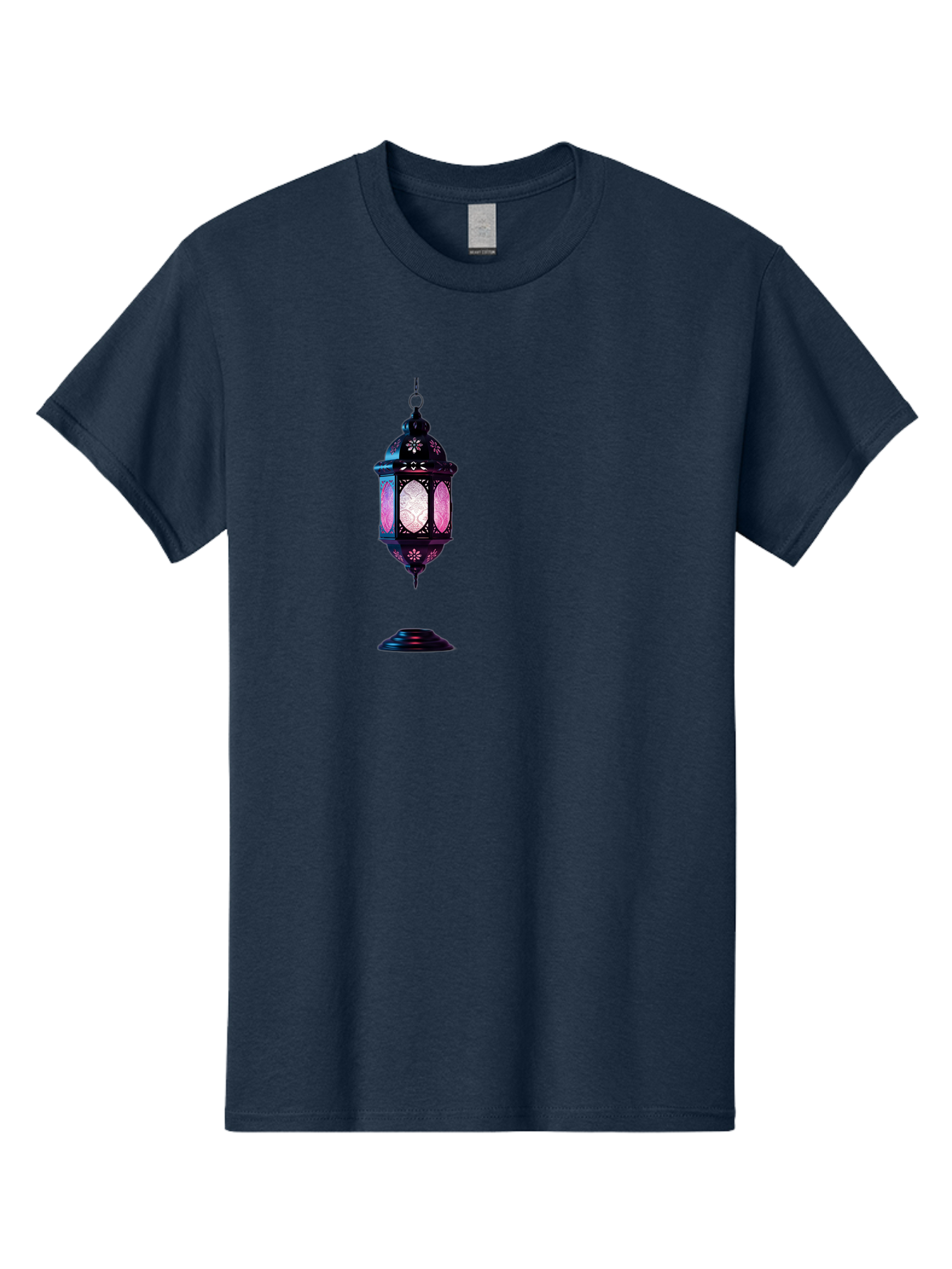 Moroccan-Lantern Men'S Graphic Tee, 100% Cotton, Comfortable Casual Summer Wear, Machine Washable, Islamic Lantern, Hanging Lamp, Intricate Design, Decorative Lighting, Cultural Symbol, Ramadan Decoration, Eid Celebration, Traditional Ornament Bad338