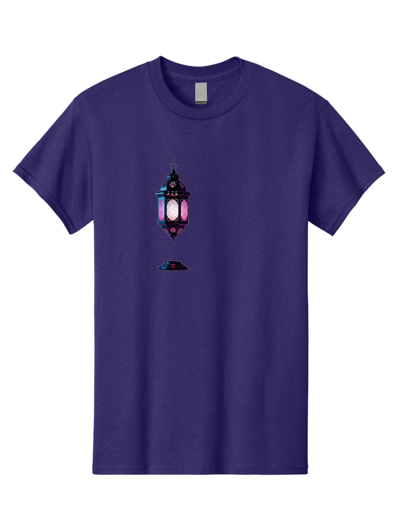 Moroccan-Lantern Men'S Graphic Tee, 100% Cotton, Comfortable Casual Summer Wear, Machine Washable, Islamic Lantern, Hanging Lamp, Intricate Design, Decorative Lighting, Cultural Symbol, Ramadan Decoration, Eid Celebration, Traditional Ornament Bad338