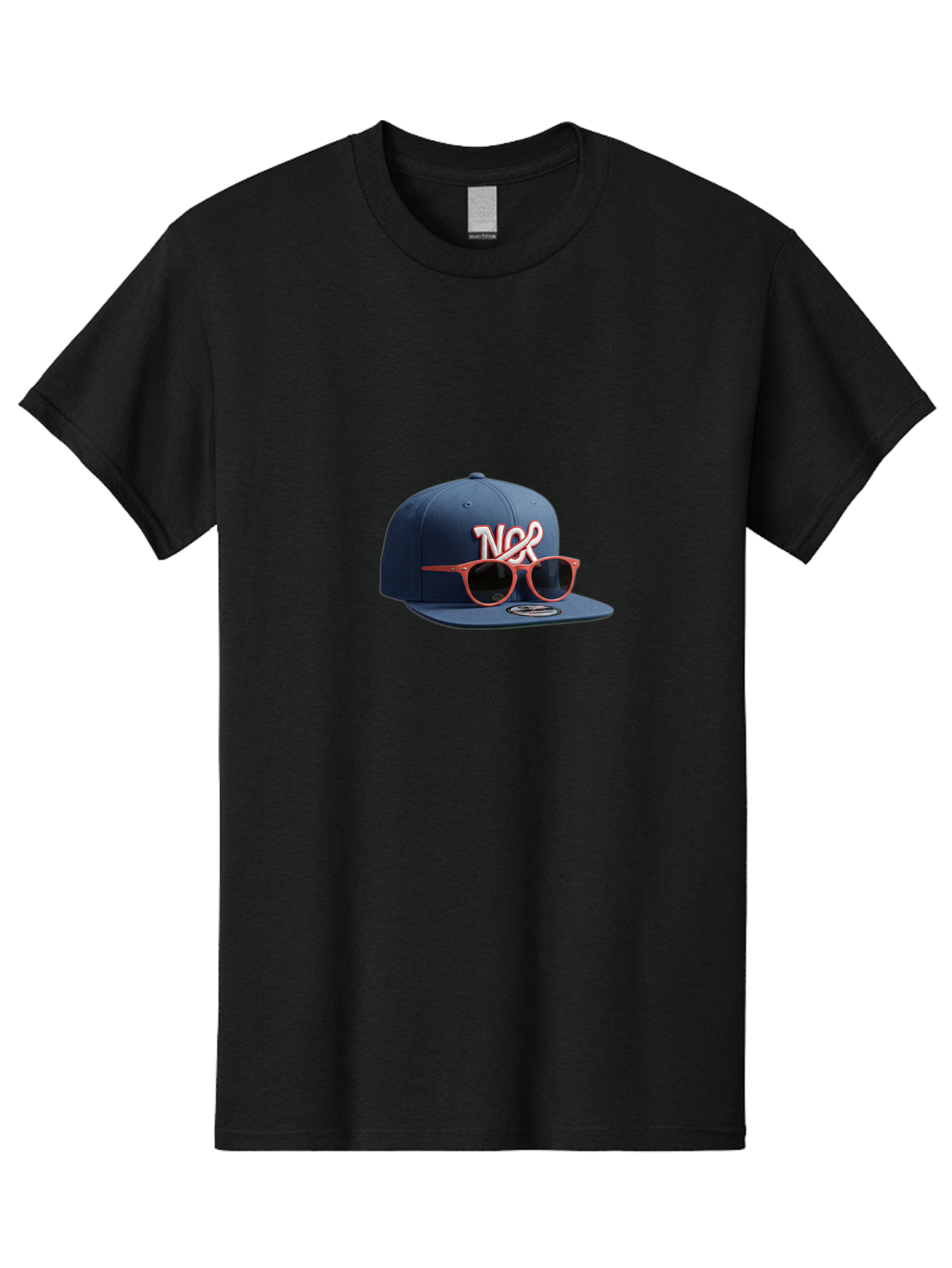 Ncr-Baseball-Cap Men'S Graphic Tee, 100% Cotton, Comfortable Casual Summer Wear, Machine Washable, Baseball Cap, Ncr Logo, Sunglasses On Hat, Red Frames, Dark Lenses, New Era Cap, Fashion Accessory, Streetwear Style, Casual Wear, Trendy Hat Bad358