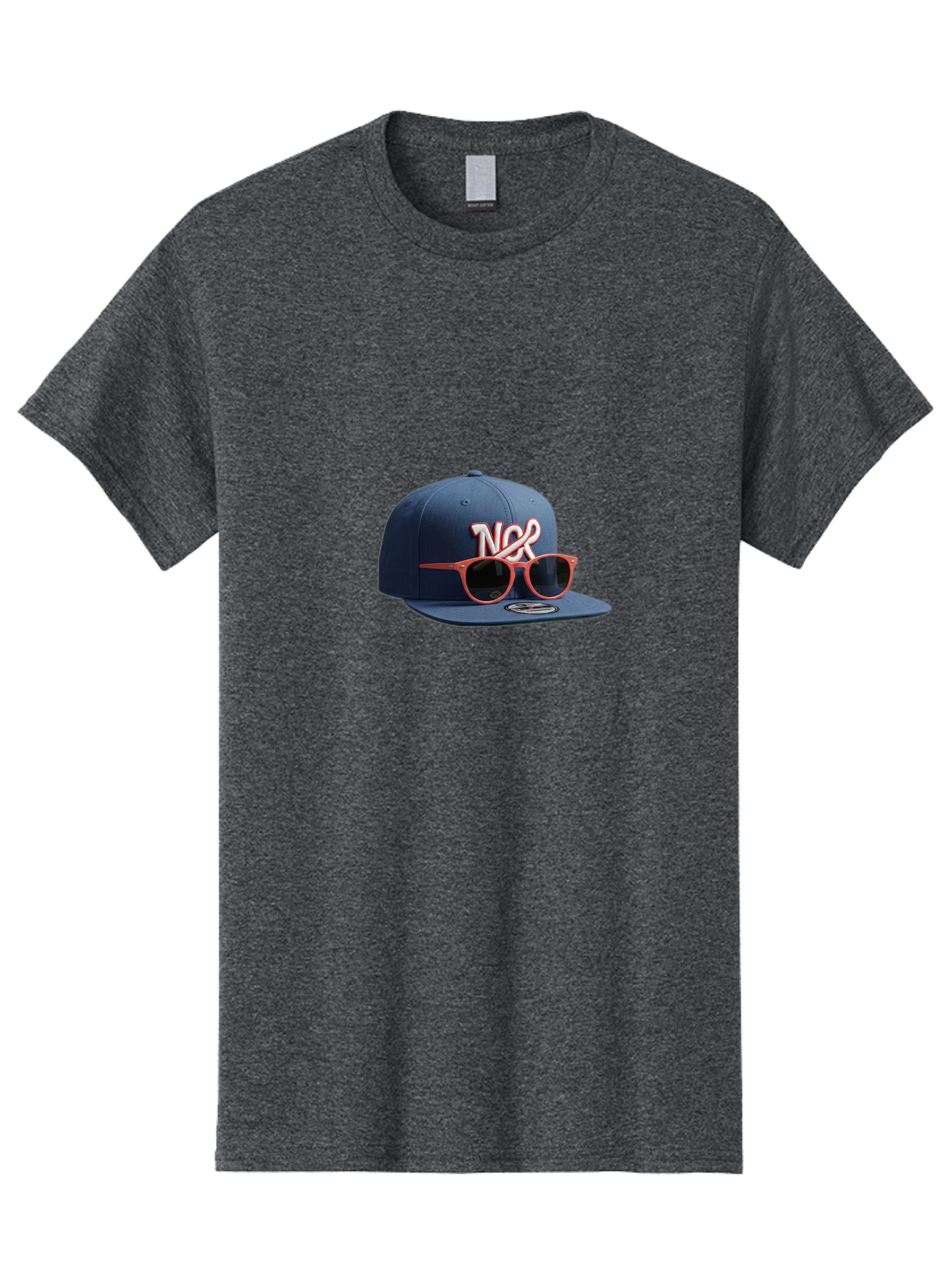 Ncr-Baseball-Cap Men'S Graphic Tee, 100% Cotton, Comfortable Casual Summer Wear, Machine Washable, Baseball Cap, Ncr Logo, Sunglasses On Hat, Red Frames, Dark Lenses, New Era Cap, Fashion Accessory, Streetwear Style, Casual Wear, Trendy Hat Bad358