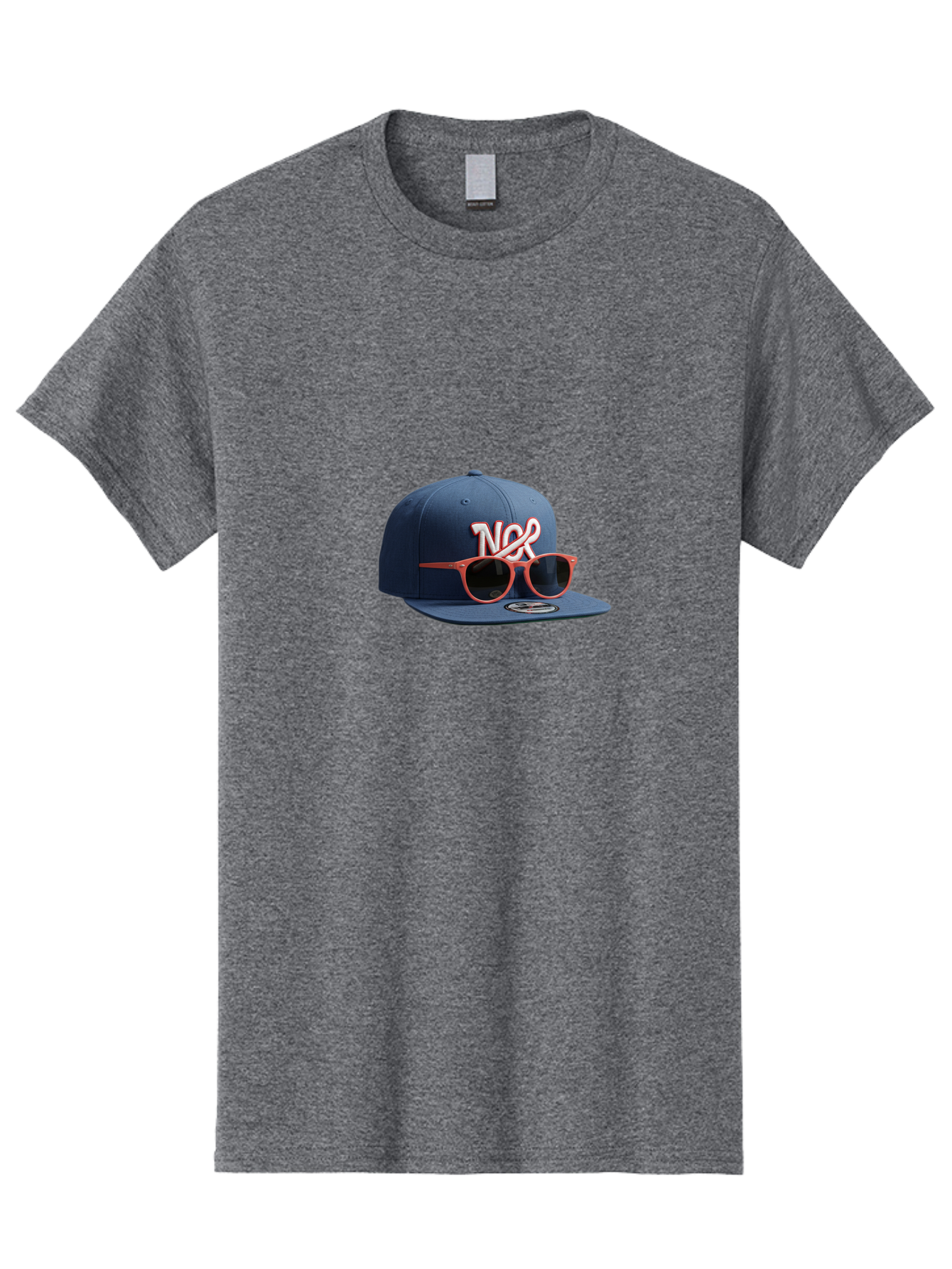 Ncr-Baseball-Cap Men'S Graphic Tee, 100% Cotton, Comfortable Casual Summer Wear, Machine Washable, Baseball Cap, Ncr Logo, Sunglasses On Hat, Red Frames, Dark Lenses, New Era Cap, Fashion Accessory, Streetwear Style, Casual Wear, Trendy Hat Bad358
