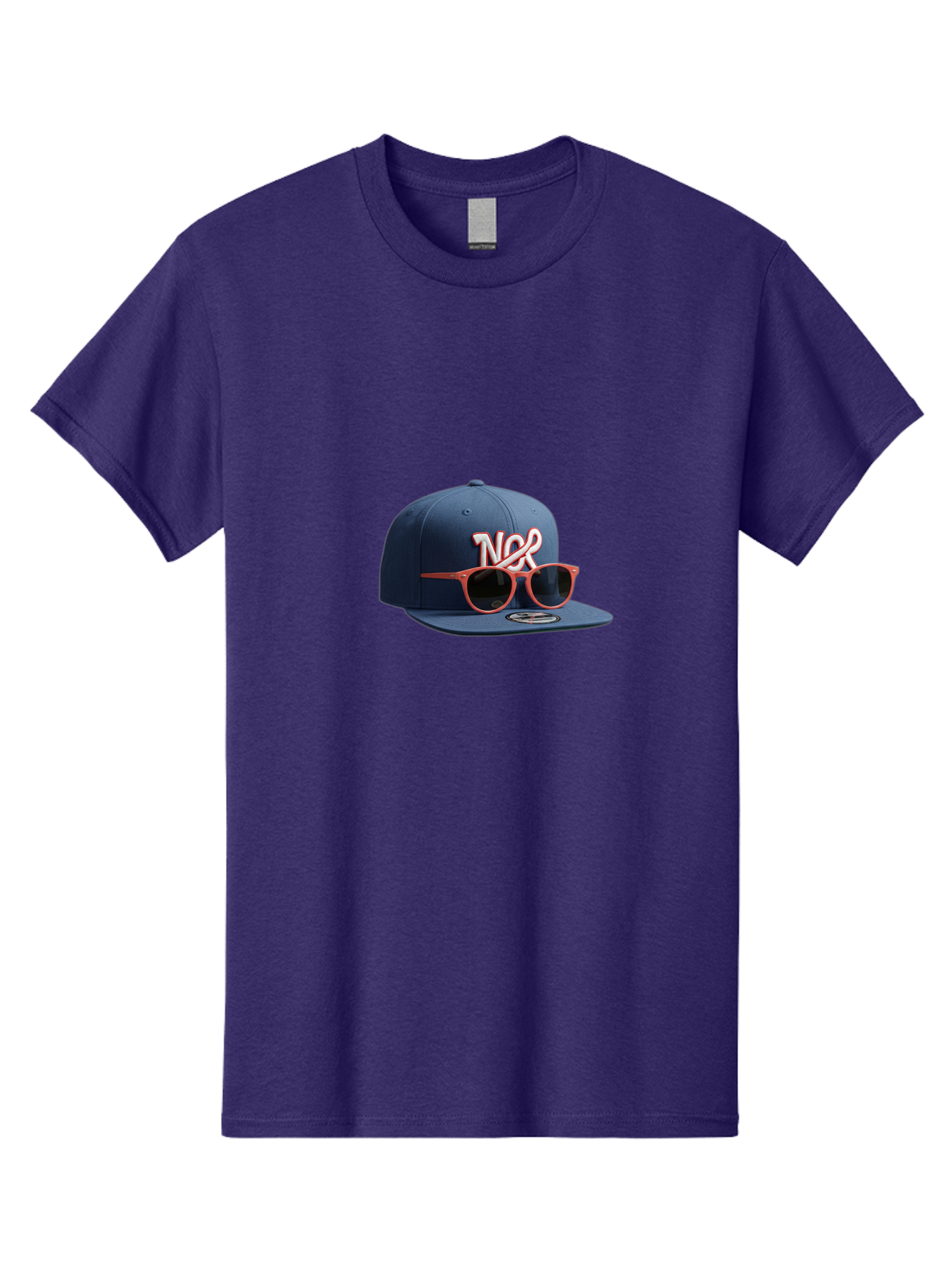 Ncr-Baseball-Cap Men'S Graphic Tee, 100% Cotton, Comfortable Casual Summer Wear, Machine Washable, Baseball Cap, Ncr Logo, Sunglasses On Hat, Red Frames, Dark Lenses, New Era Cap, Fashion Accessory, Streetwear Style, Casual Wear, Trendy Hat Bad358