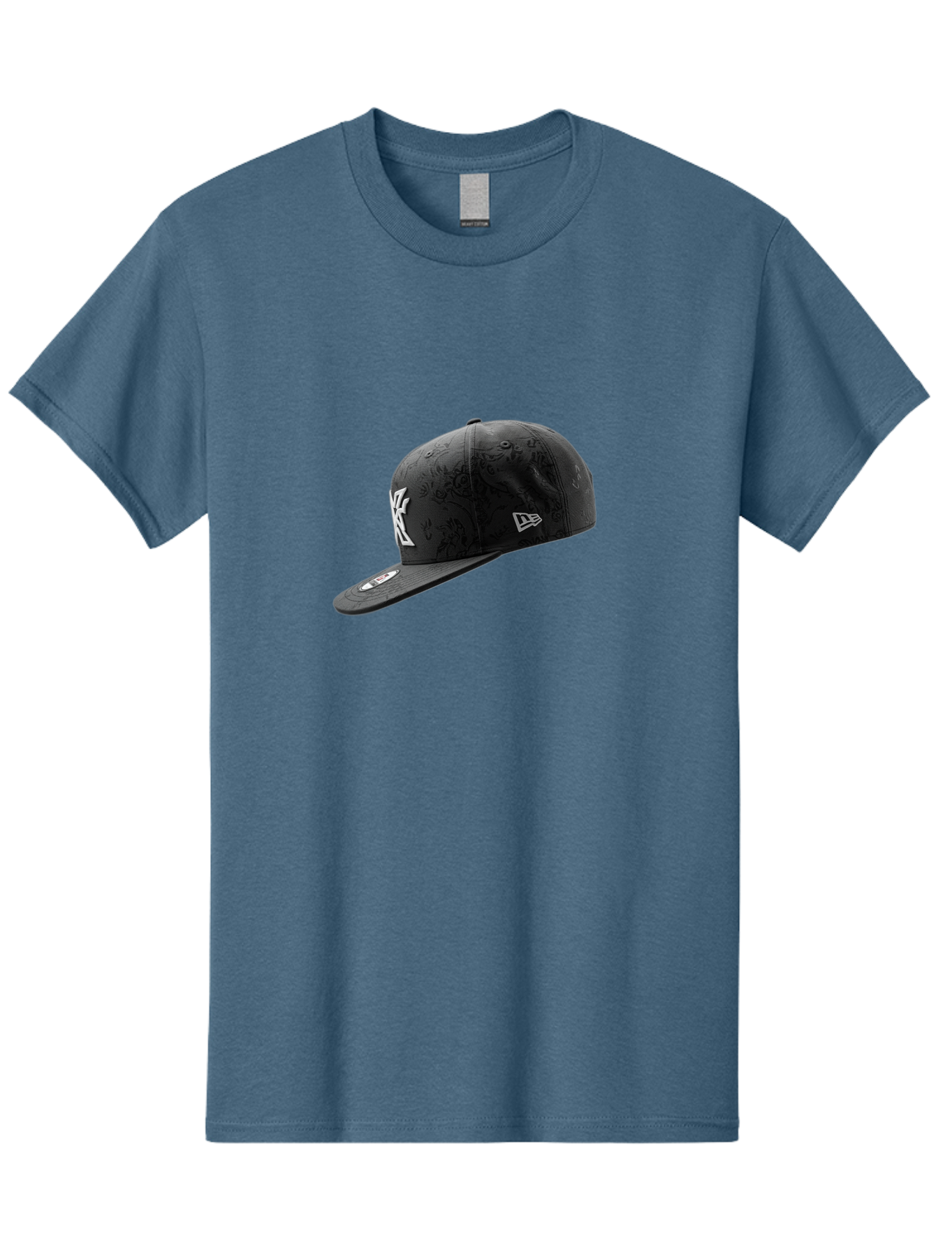 New-York-Yankees-Baseball-Cap Men'S Graphic Tee, 100% Cotton, Comfortable Casual Summer Wear, Machine Washable, New York Yankees Baseball Cap, Black Cap With White Logo, New Era Cap, Baseball Hat, Sports Fashion, Ny Logo, Mlb Merchandise, Bad372