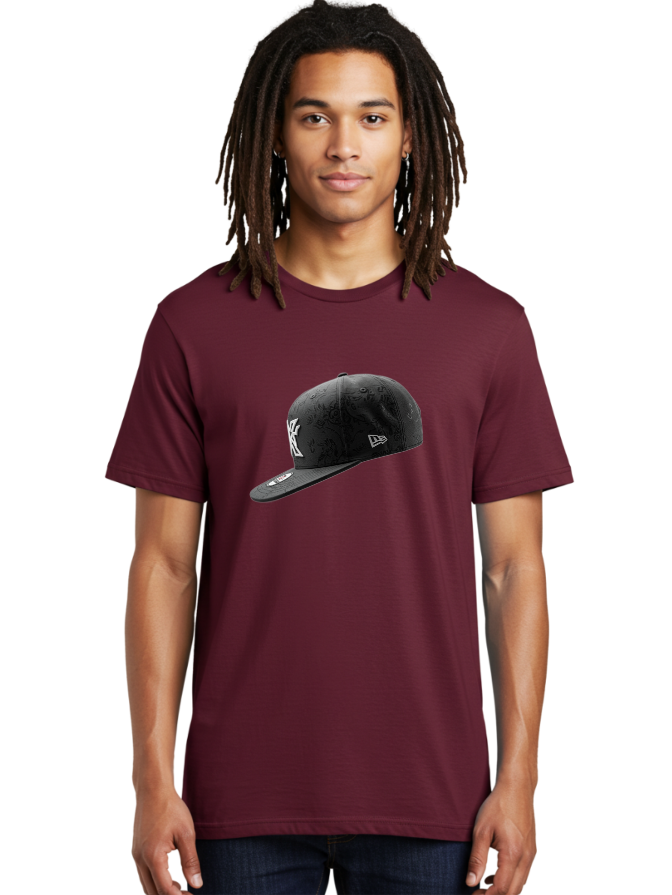New-York-Yankees-Baseball-Cap Men'S Graphic Tee, 100% Cotton, Comfortable Casual Summer Wear, Machine Washable, New York Yankees Baseball Cap, Black Cap With White Logo, New Era Cap, Baseball Hat, Sports Fashion, Ny Logo, Mlb Merchandise, Bad372