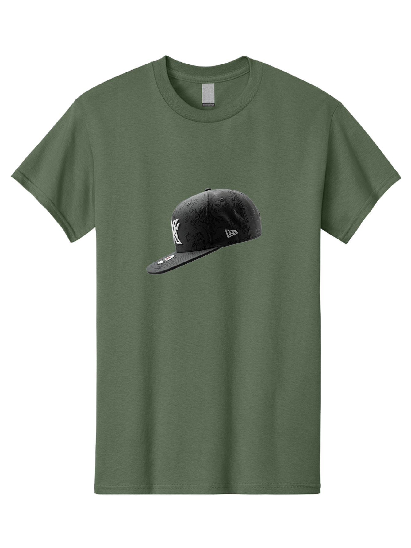 New-York-Yankees-Baseball-Cap Men'S Graphic Tee, 100% Cotton, Comfortable Casual Summer Wear, Machine Washable, New York Yankees Baseball Cap, Black Cap With White Logo, New Era Cap, Baseball Hat, Sports Fashion, Ny Logo, Mlb Merchandise, Bad372