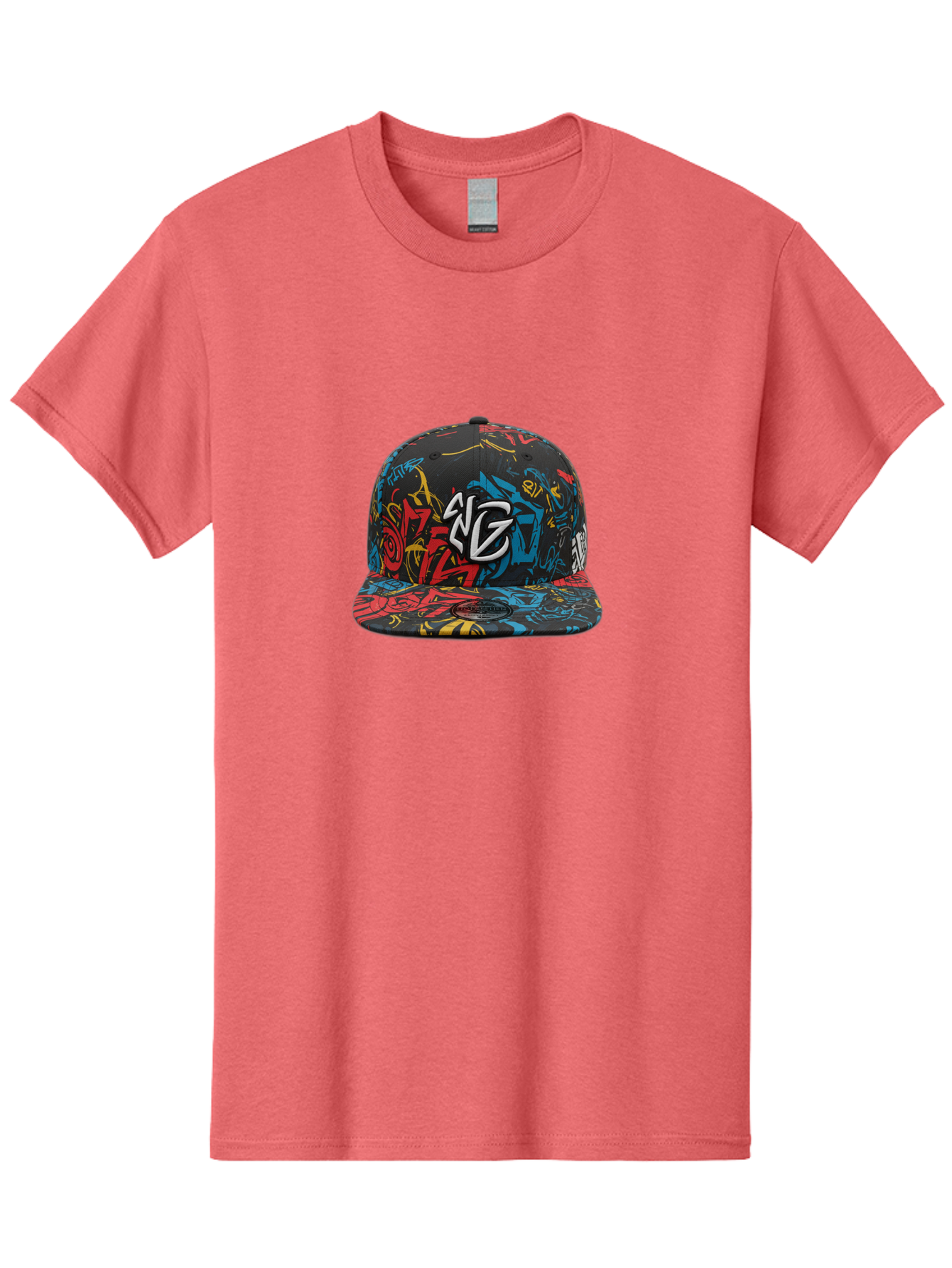 Ng-Baseball-Cap Men'S Graphic Tee, 100% Cotton, Comfortable Casual Summer Wear, Machine Washable, Graffiti Hat, Streetwear Fashion, Urban Style, Multicolored Cap, Ng Logo, Bold Graphics, Snapback Hat, Trendy Headwear, Casual Wear Bad373
