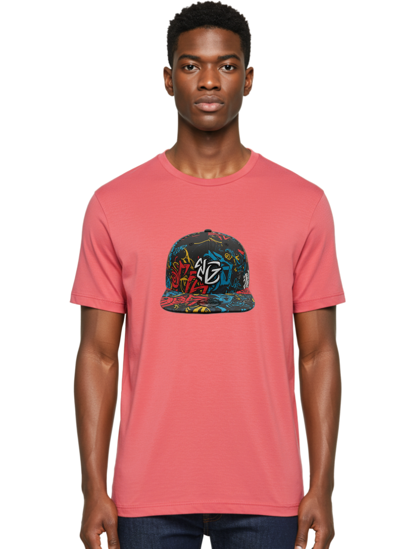 Ng-Baseball-Cap Men'S Graphic Tee, 100% Cotton, Comfortable Casual Summer Wear, Machine Washable, Graffiti Hat, Streetwear Fashion, Urban Style, Multicolored Cap, Ng Logo, Bold Graphics, Snapback Hat, Trendy Headwear, Casual Wear Bad373