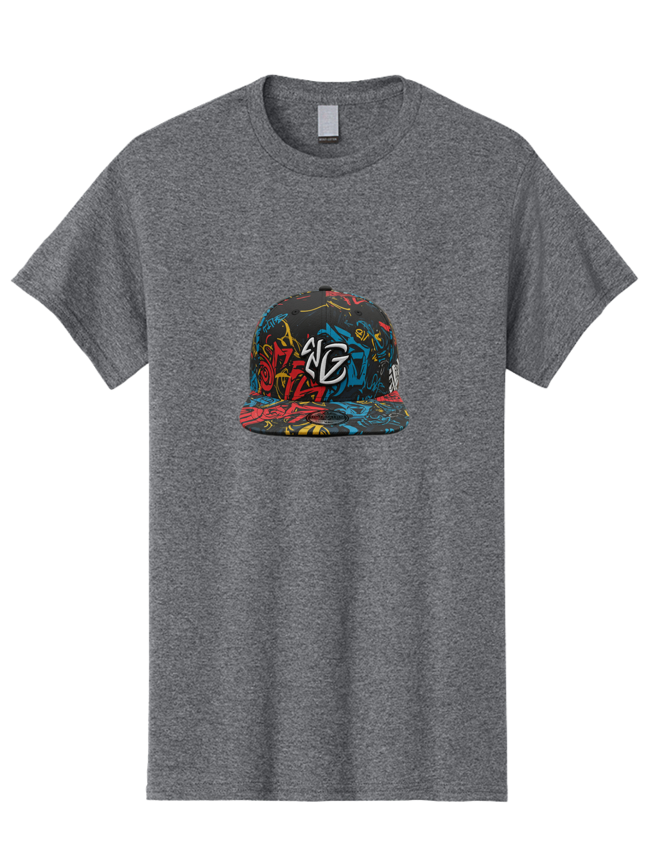 Ng-Baseball-Cap Men'S Graphic Tee, 100% Cotton, Comfortable Casual Summer Wear, Machine Washable, Graffiti Hat, Streetwear Fashion, Urban Style, Multicolored Cap, Ng Logo, Bold Graphics, Snapback Hat, Trendy Headwear, Casual Wear Bad373