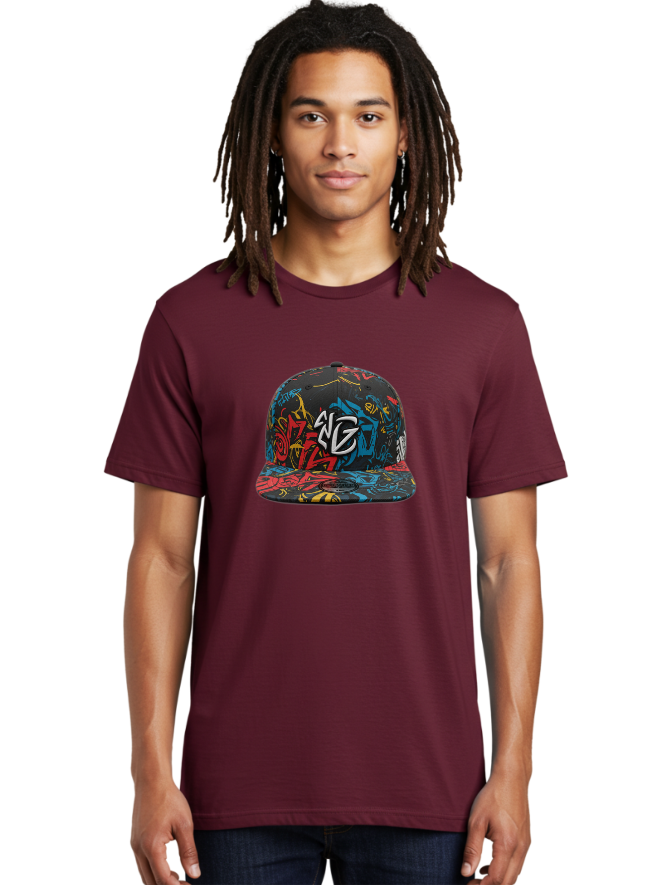 Ng-Baseball-Cap Men'S Graphic Tee, 100% Cotton, Comfortable Casual Summer Wear, Machine Washable, Graffiti Hat, Streetwear Fashion, Urban Style, Multicolored Cap, Ng Logo, Bold Graphics, Snapback Hat, Trendy Headwear, Casual Wear Bad373
