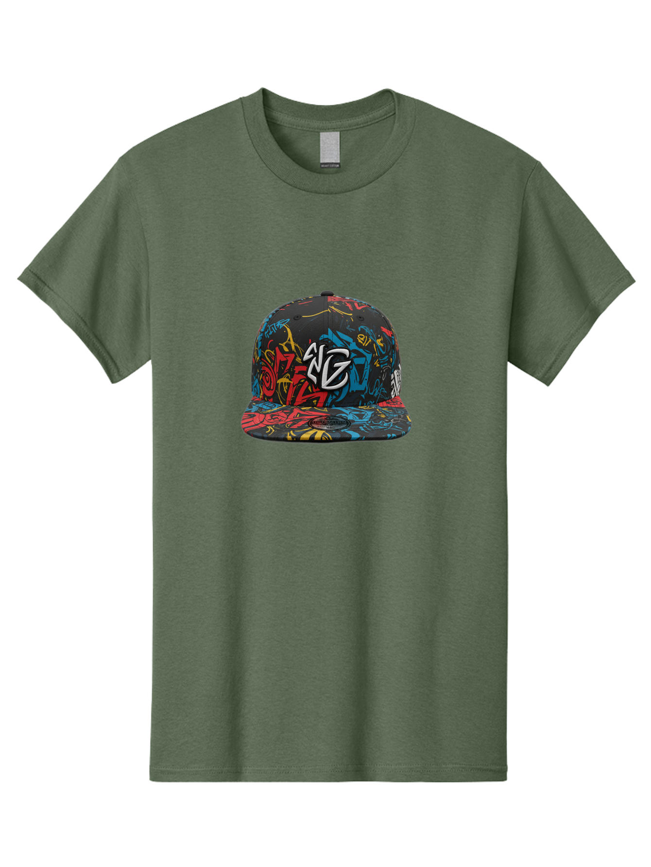 Ng-Baseball-Cap Men'S Graphic Tee, 100% Cotton, Comfortable Casual Summer Wear, Machine Washable, Graffiti Hat, Streetwear Fashion, Urban Style, Multicolored Cap, Ng Logo, Bold Graphics, Snapback Hat, Trendy Headwear, Casual Wear Bad373