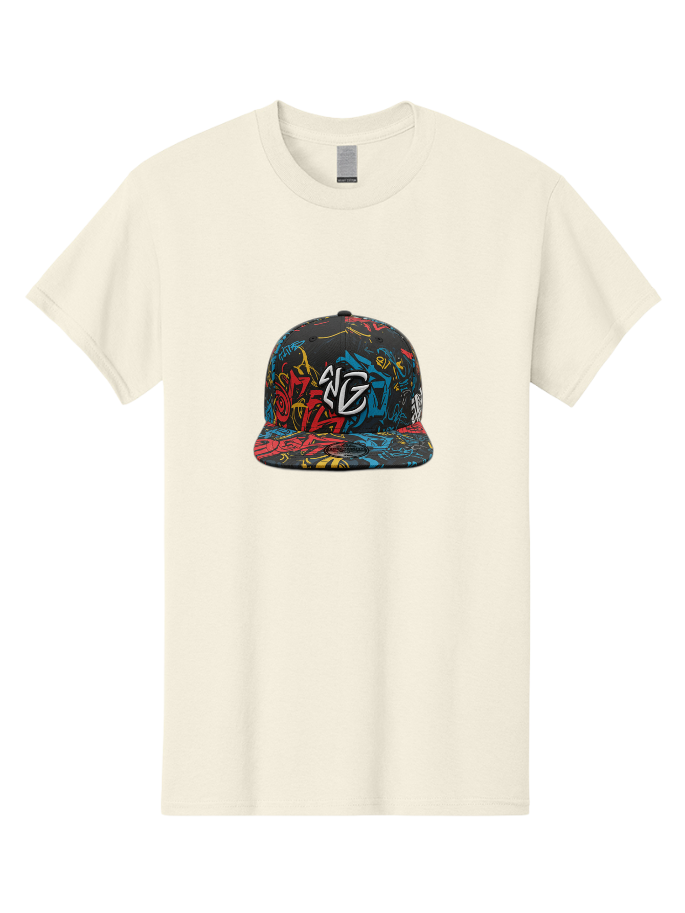 Ng-Baseball-Cap Men'S Graphic Tee, 100% Cotton, Comfortable Casual Summer Wear, Machine Washable, Graffiti Hat, Streetwear Fashion, Urban Style, Multicolored Cap, Ng Logo, Bold Graphics, Snapback Hat, Trendy Headwear, Casual Wear Bad373