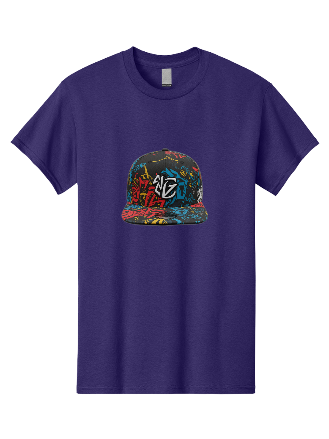 Ng-Baseball-Cap Men'S Graphic Tee, 100% Cotton, Comfortable Casual Summer Wear, Machine Washable, Graffiti Hat, Streetwear Fashion, Urban Style, Multicolored Cap, Ng Logo, Bold Graphics, Snapback Hat, Trendy Headwear, Casual Wear Bad373