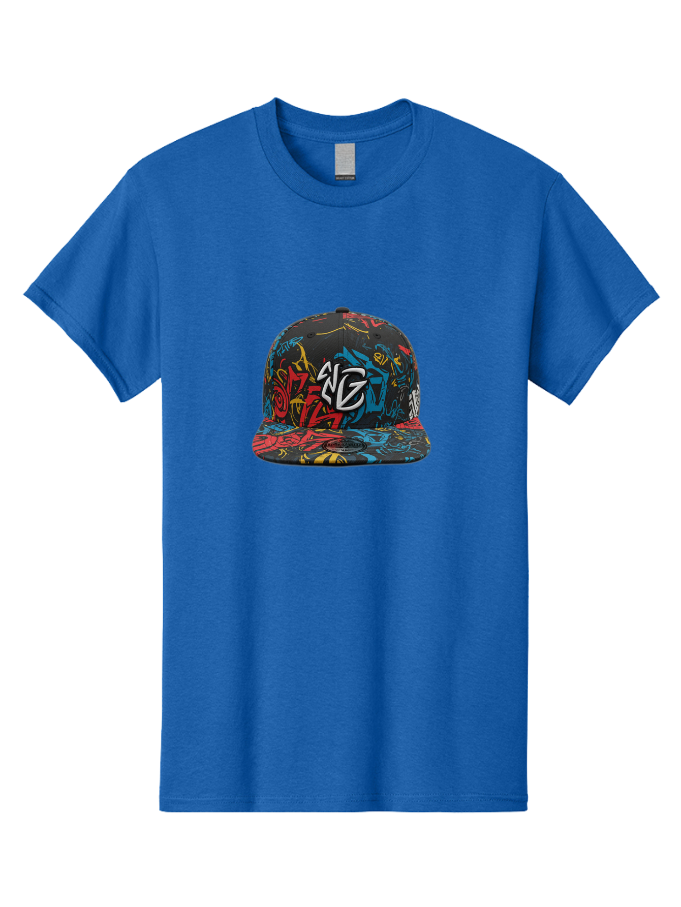 Ng-Baseball-Cap Men'S Graphic Tee, 100% Cotton, Comfortable Casual Summer Wear, Machine Washable, Graffiti Hat, Streetwear Fashion, Urban Style, Multicolored Cap, Ng Logo, Bold Graphics, Snapback Hat, Trendy Headwear, Casual Wear Bad373