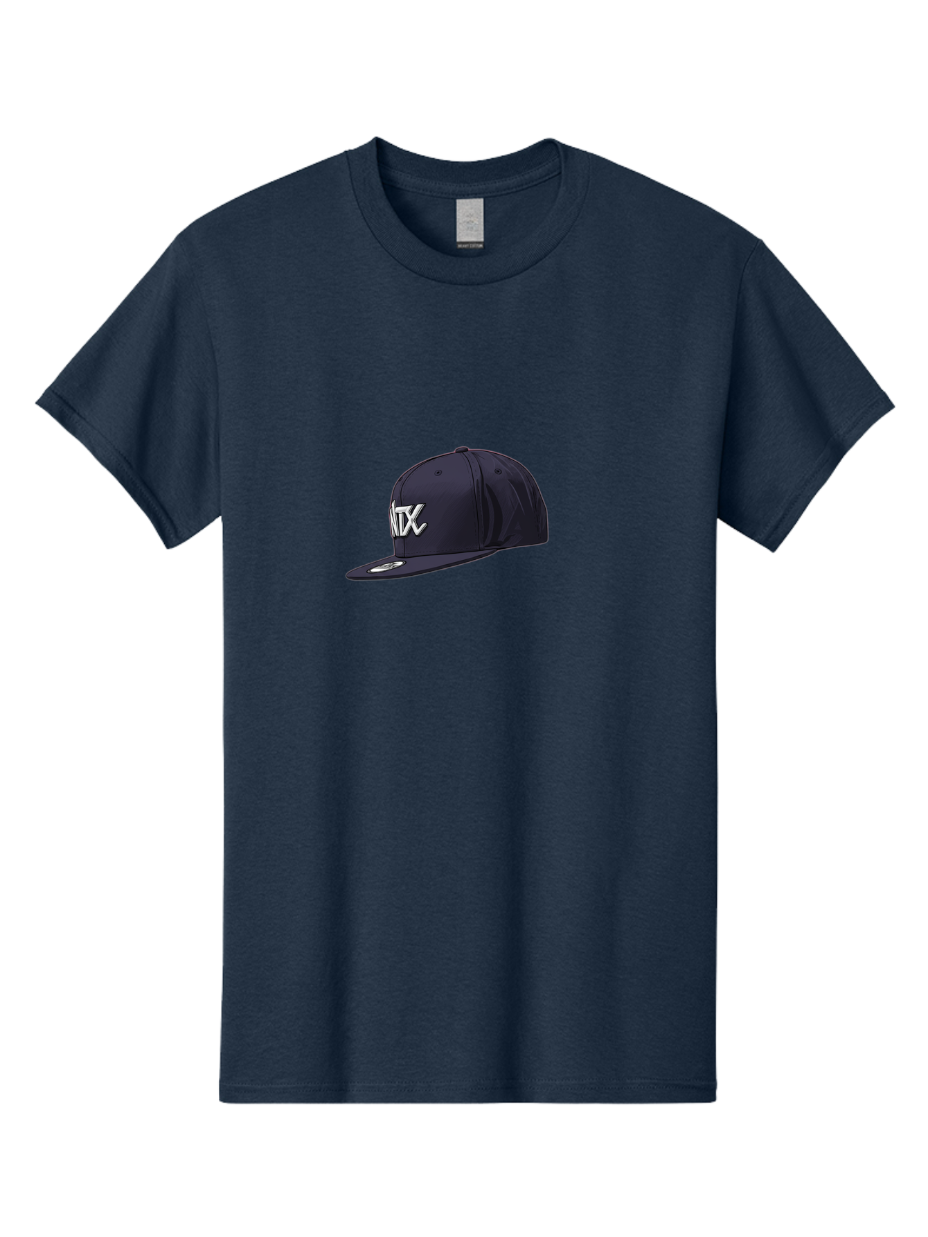 Ntx-Baseball-Cap Men'S Graphic Tee, 100% Cotton, Comfortable Casual Summer Wear, Machine Washable, Ntx Logo, Baseball Cap, Navy Blue Cap, White Logo, Sports Apparel, Streetwear Fashion, Casual Wear, Hat With Logo Bad377