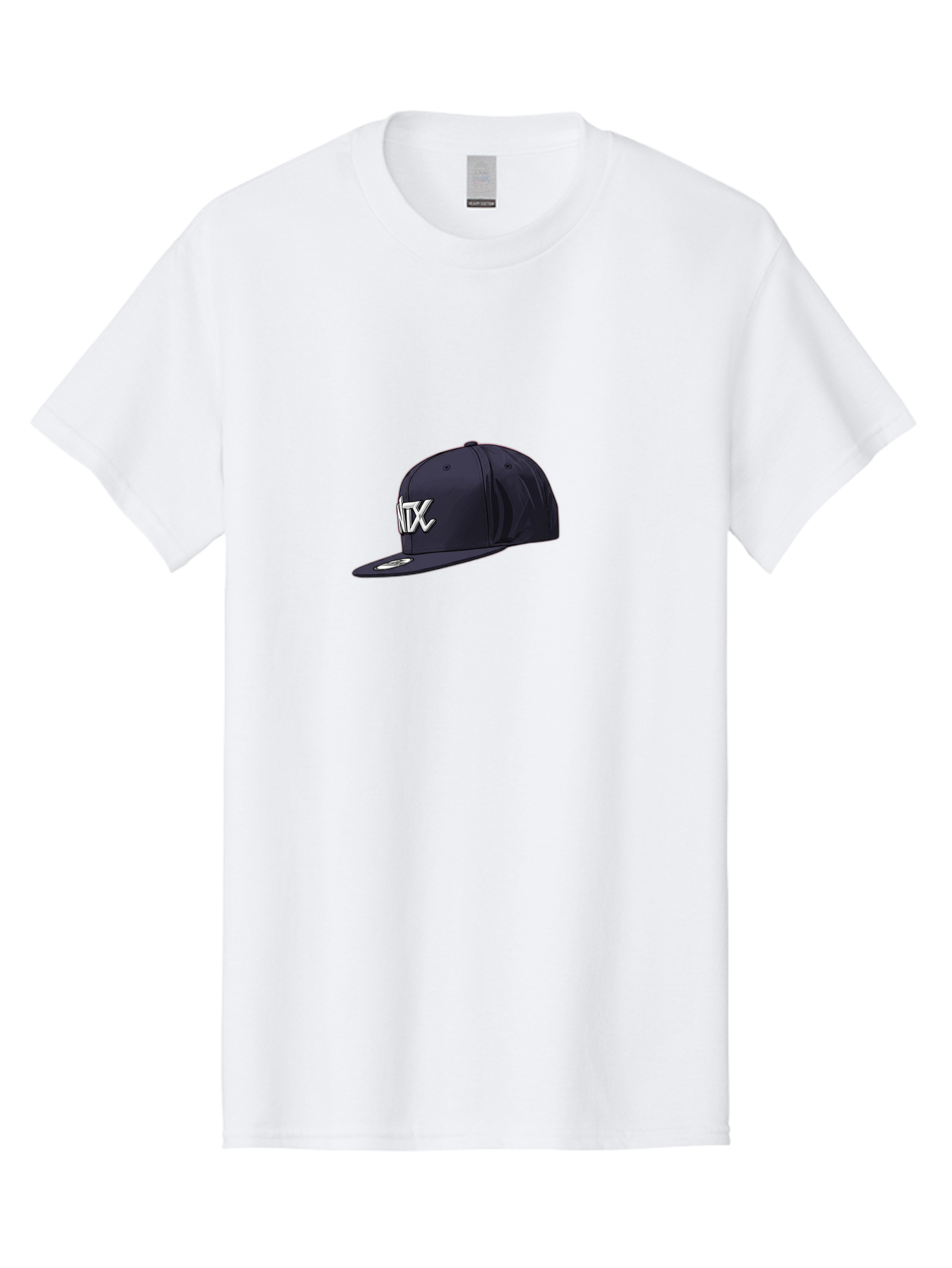 Ntx-Baseball-Cap Men'S Graphic Tee, 100% Cotton, Comfortable Casual Summer Wear, Machine Washable, Ntx Logo, Baseball Cap, Navy Blue Cap, White Logo, Sports Apparel, Streetwear Fashion, Casual Wear, Hat With Logo Bad377