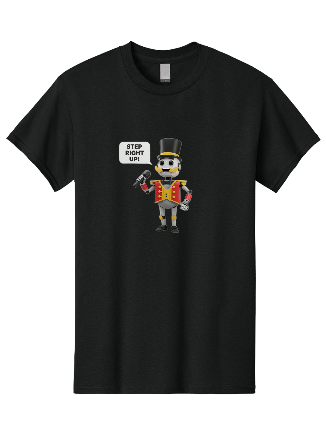Nutcracker-Robot Men'S Graphic Tee, 100% Cotton, Comfortable Casual Summer Wear, Machine Washable, Nutcracker Robot, Mechanical Nutcracker, Robot Character, Step Right Up, Circus Ringmaster, Vintage Nutcracker, Steampunk Robot, Robotic Figure, Bad378