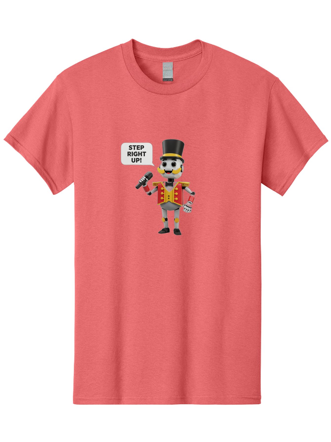 Nutcracker-Robot Men'S Graphic Tee, 100% Cotton, Comfortable Casual Summer Wear, Machine Washable, Nutcracker Robot, Mechanical Nutcracker, Robot Character, Step Right Up, Circus Ringmaster, Vintage Nutcracker, Steampunk Robot, Robotic Figure, Bad378