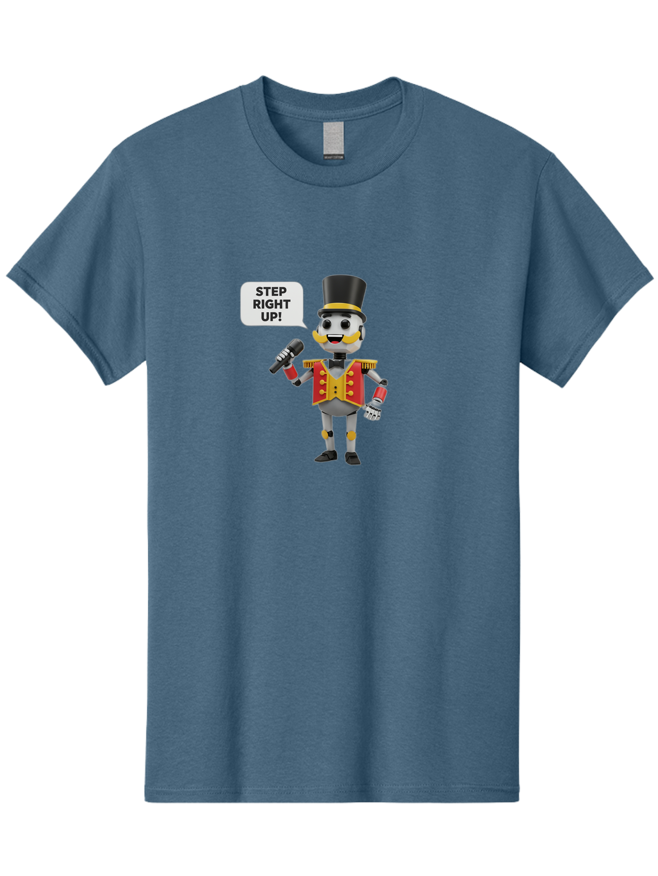 Nutcracker-Robot Men'S Graphic Tee, 100% Cotton, Comfortable Casual Summer Wear, Machine Washable, Nutcracker Robot, Mechanical Nutcracker, Robot Character, Step Right Up, Circus Ringmaster, Vintage Nutcracker, Steampunk Robot, Robotic Figure, Bad378