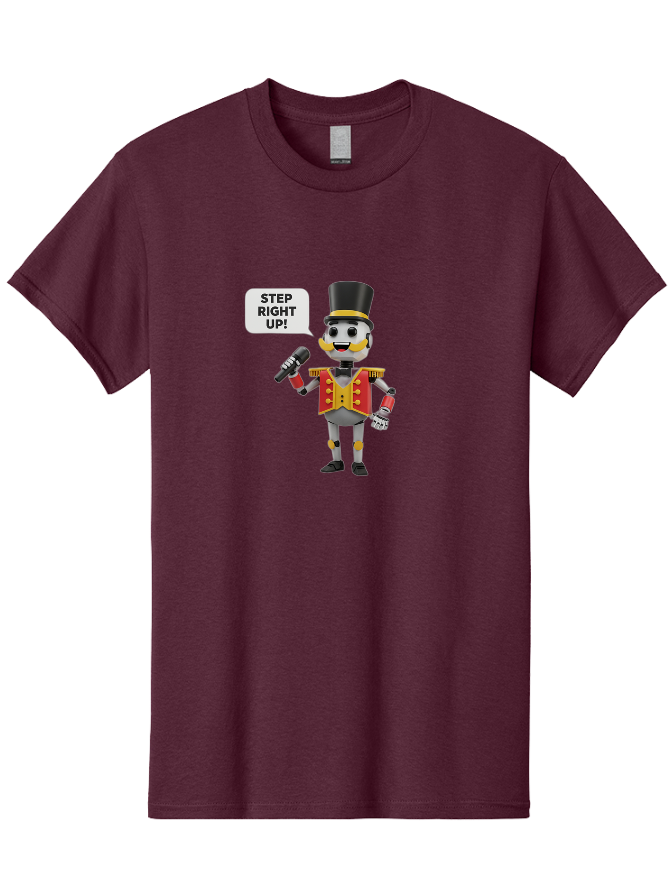 Nutcracker-Robot Men'S Graphic Tee, 100% Cotton, Comfortable Casual Summer Wear, Machine Washable, Nutcracker Robot, Mechanical Nutcracker, Robot Character, Step Right Up, Circus Ringmaster, Vintage Nutcracker, Steampunk Robot, Robotic Figure, Bad378
