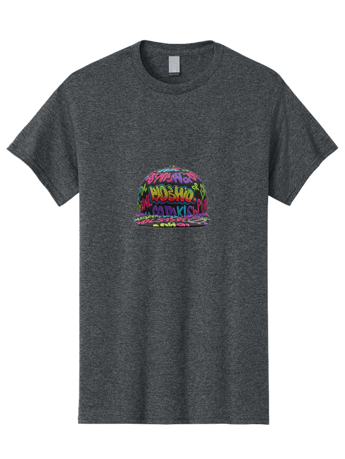 Ohislow-Snapback Men'S Graphic Tee, 100% Cotton, Comfortable Casual Summer Wear, Machine Washable, Graffiti Style Hat, Urban Fashion, Streetwear Accessories, Colorful Design, Bold Typography, Trendy Headwear, Ndshio, Adakis, Casual Wear, Bad379